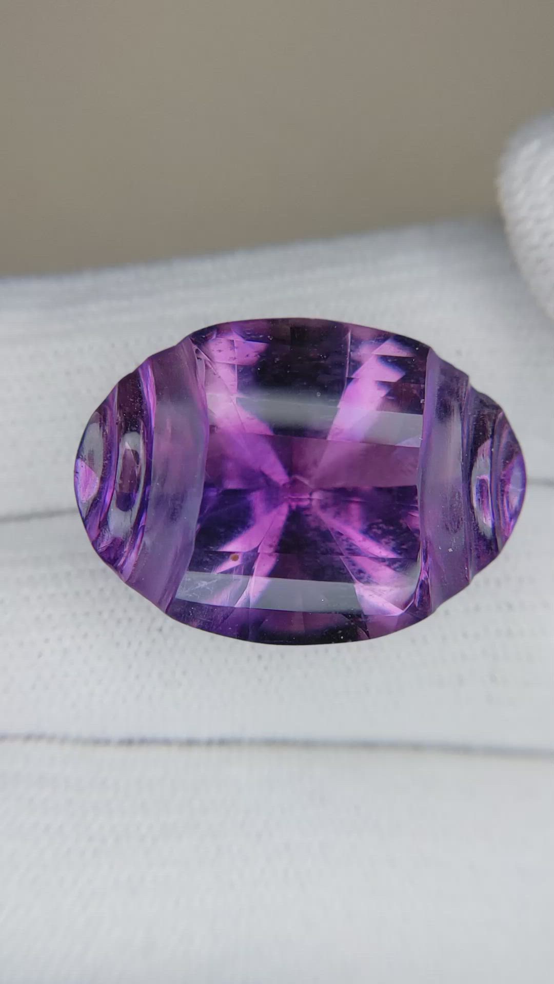 21.30 Ct. Amethyst from Brazil Size Video