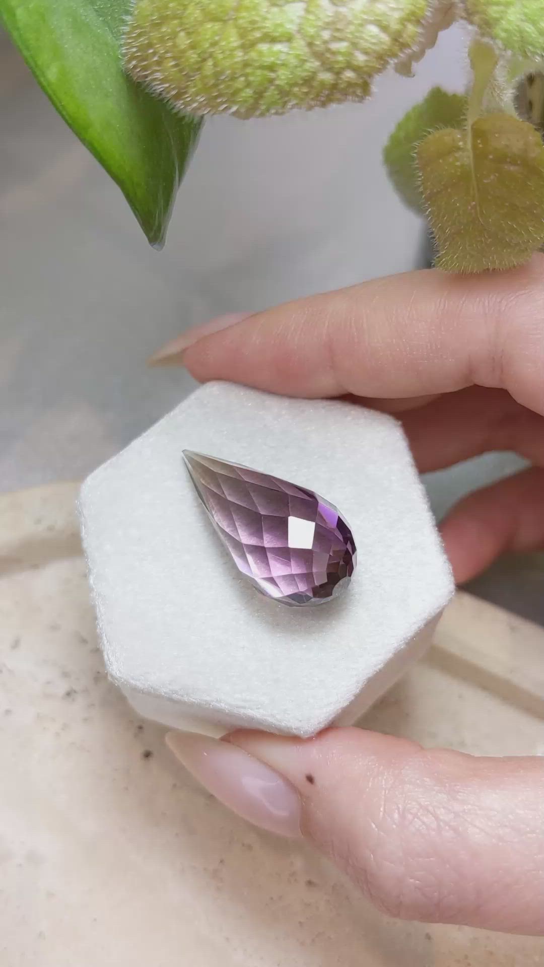 27.46 Ct. Amethyst from Brazil Size Video