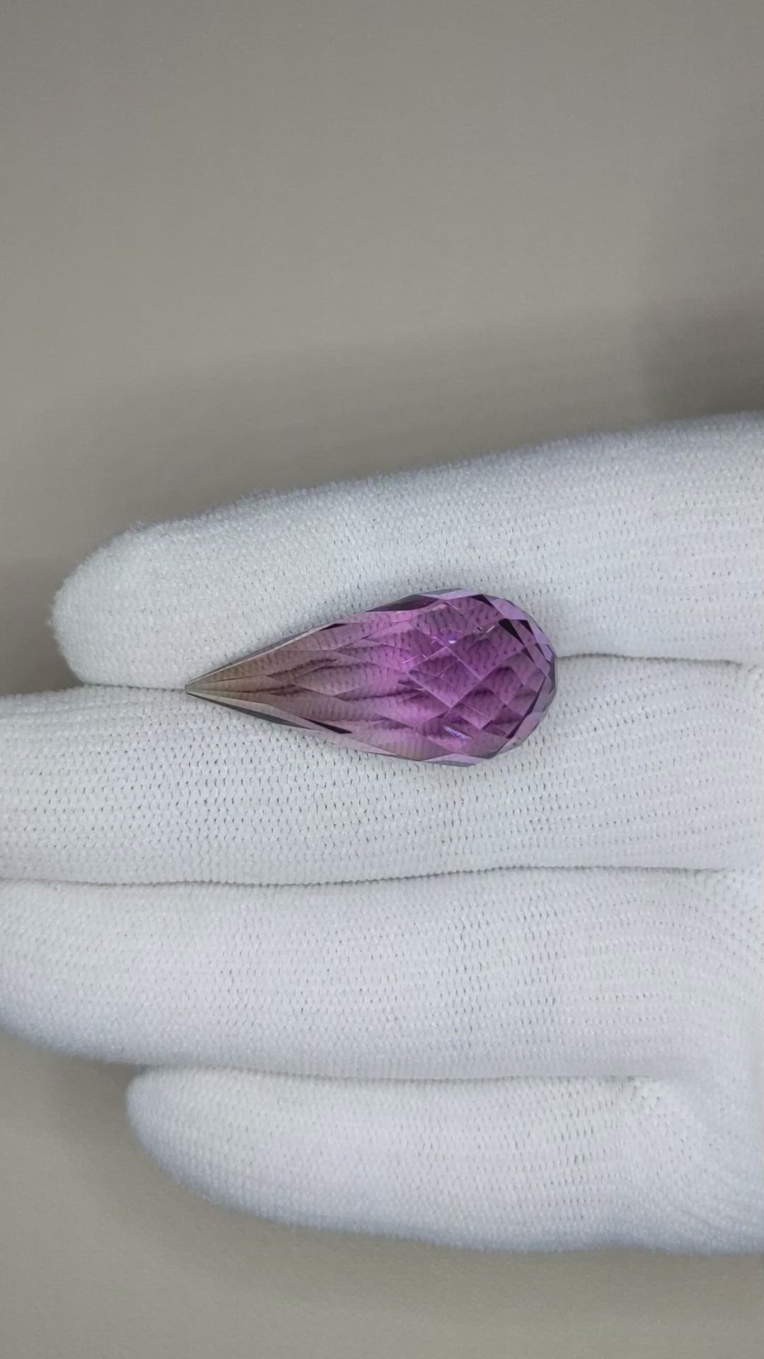 27.46 Ct. Amethyst from Brazil Size Video