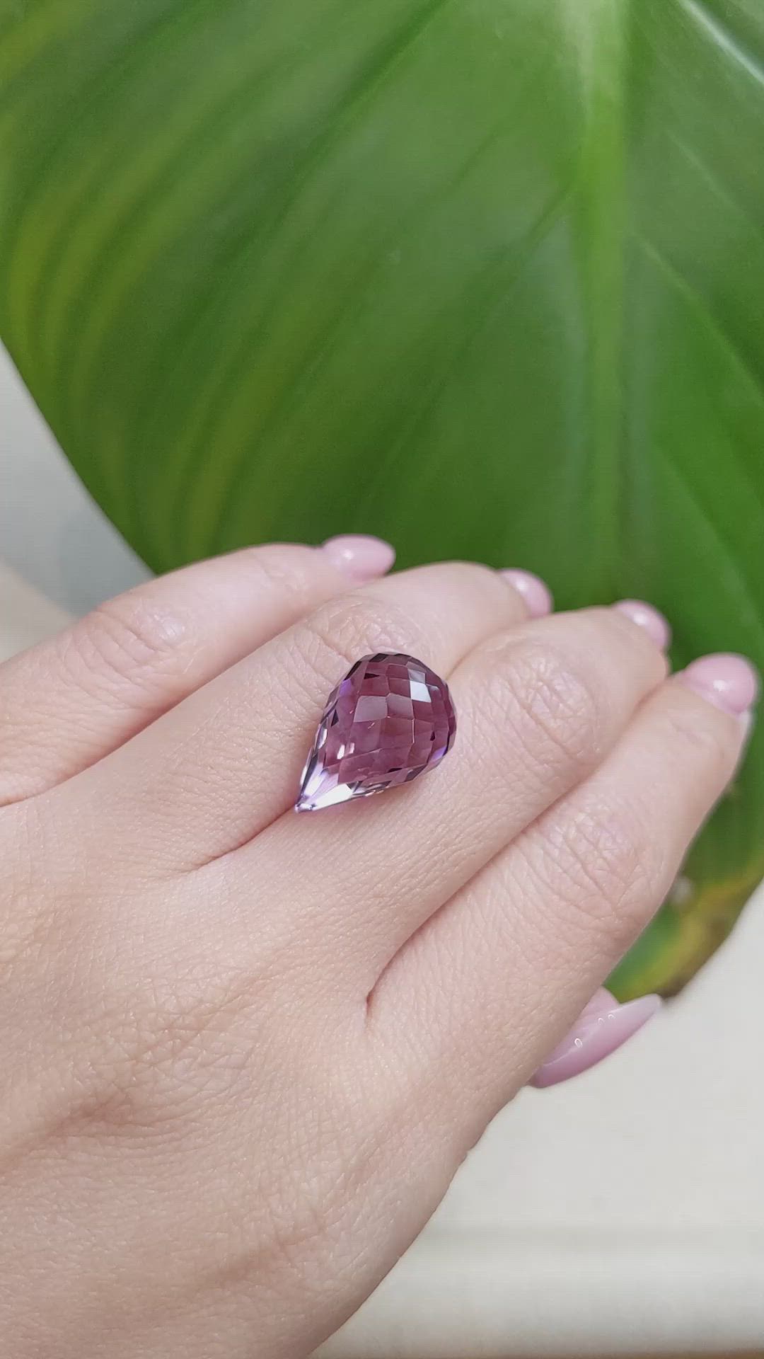 14.28 Ct. Amethyst from Brazil Size Video