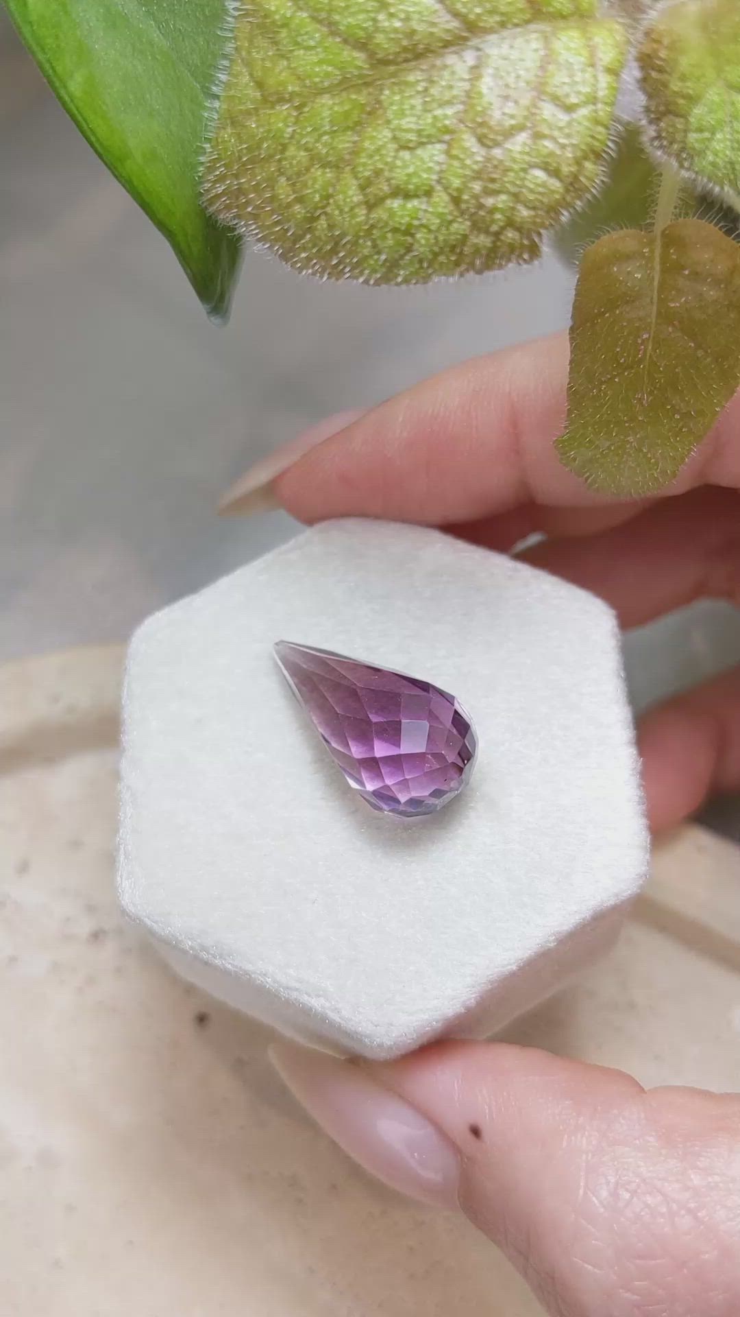 13.98 Ct. Amethyst from Brazil Size Video