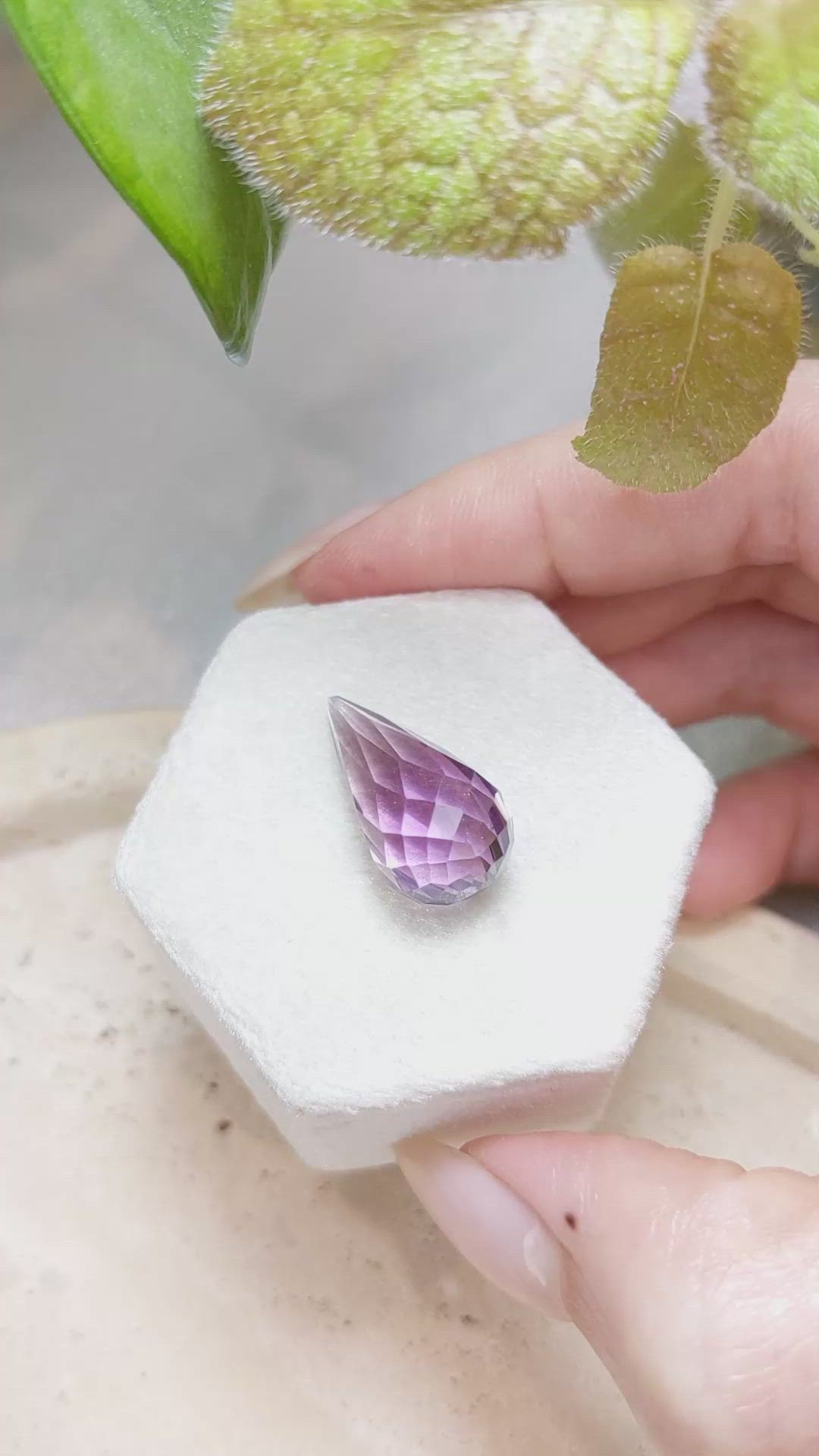 13.98 Ct. Amethyst from Brazil Size Video