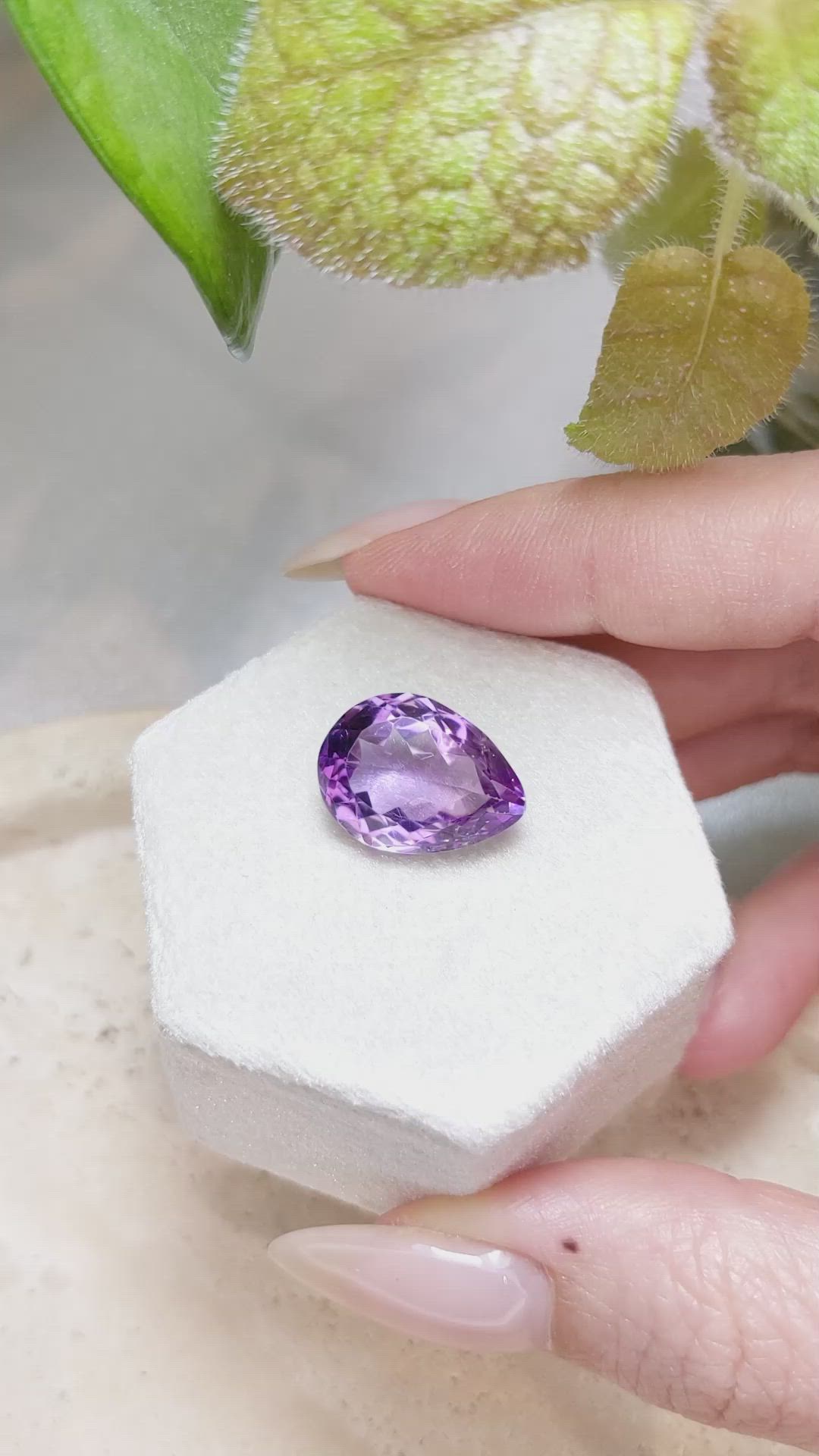 8.59 Ct. Amethyst from Brazil Size Video