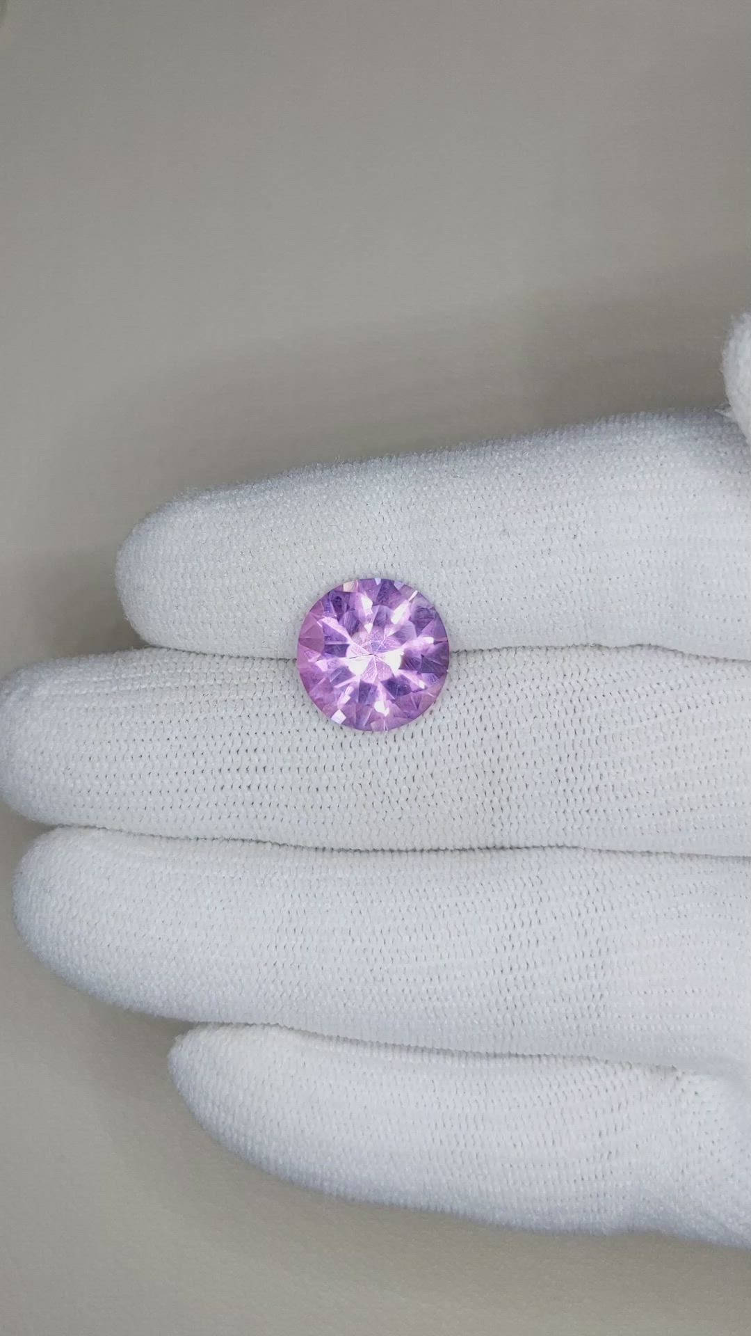 5.31 Ct. Amethyst from Brazil Size Video