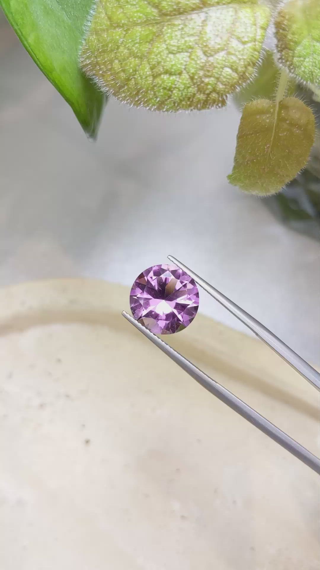 5.31 Ct. Amethyst from Brazil Size Video