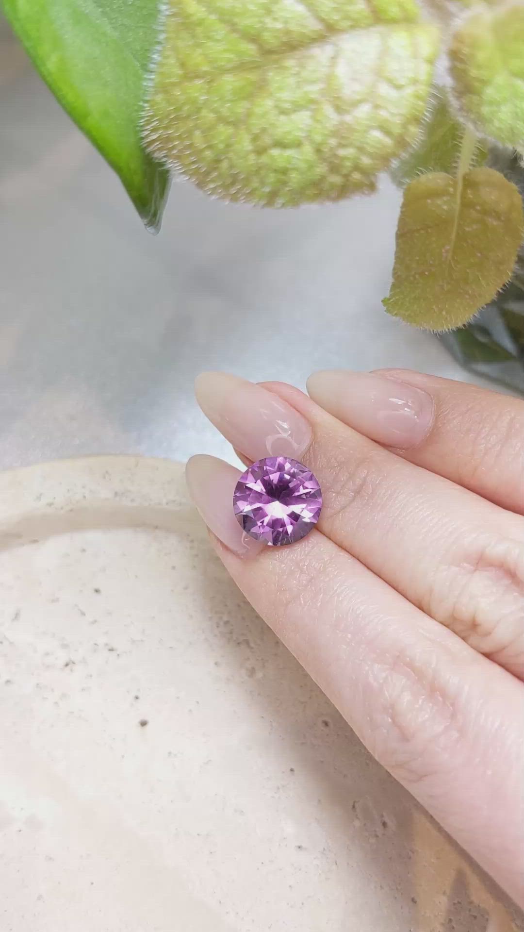 5.31 Ct. Amethyst from Brazil Size Video