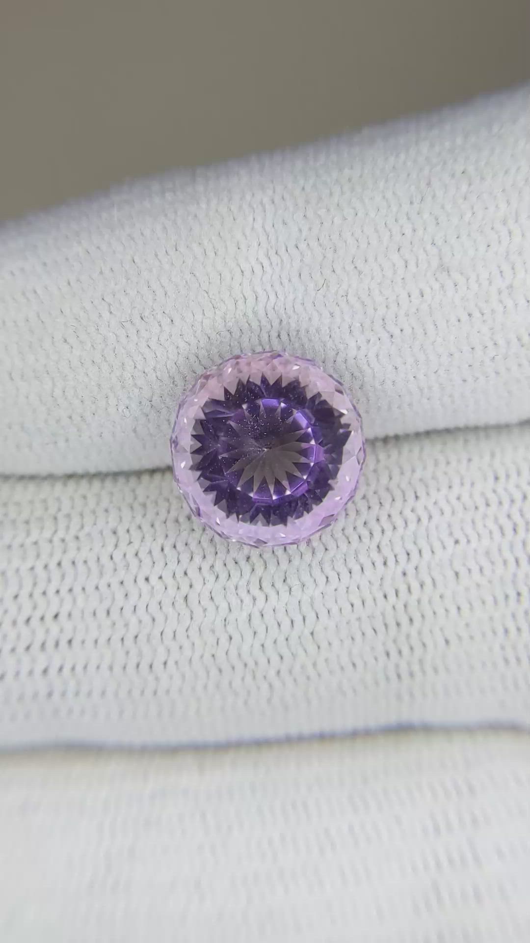 5.41 Ct. Amethyst from Brazil Size Video