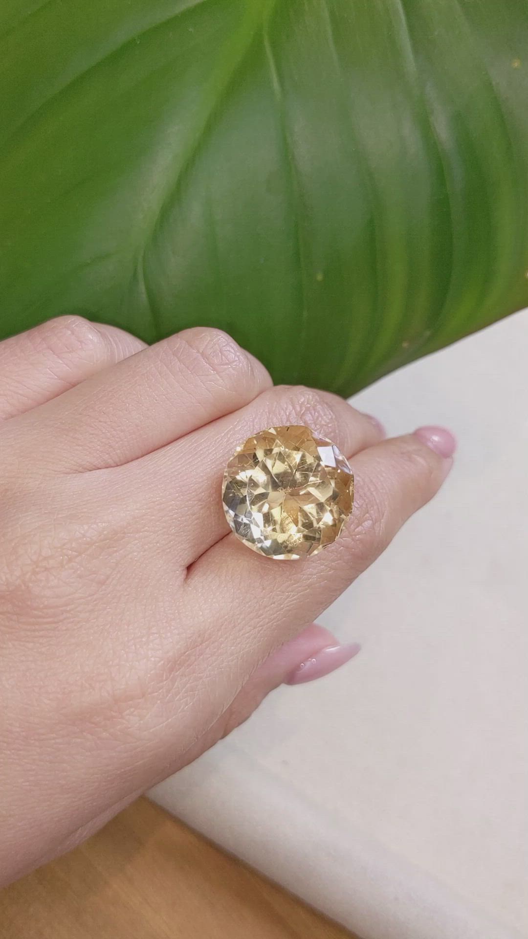 27.94 Ct. Citrine from Brazil Size Video