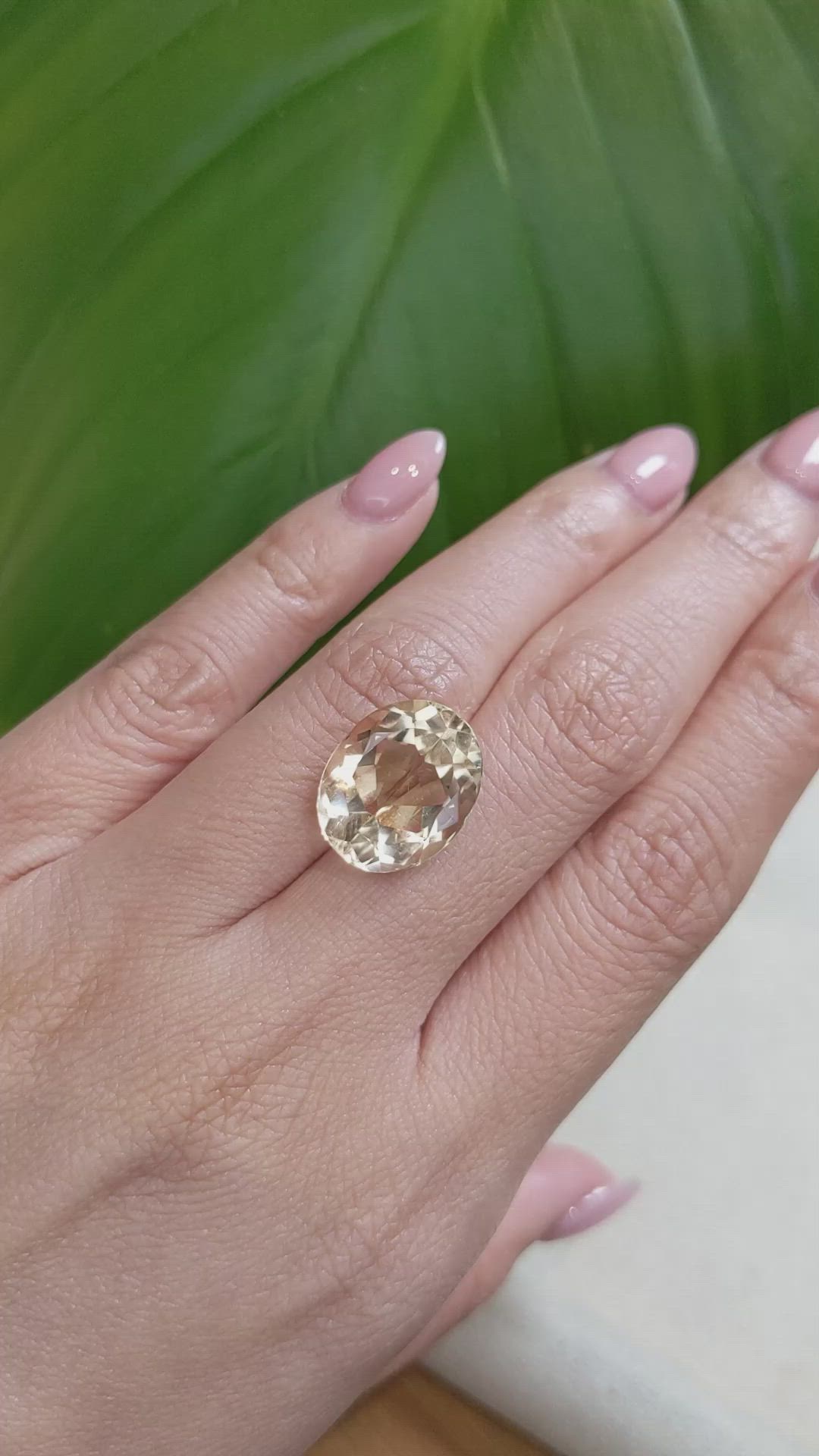 10.02 Ct. Citrine from Brazil Size Video