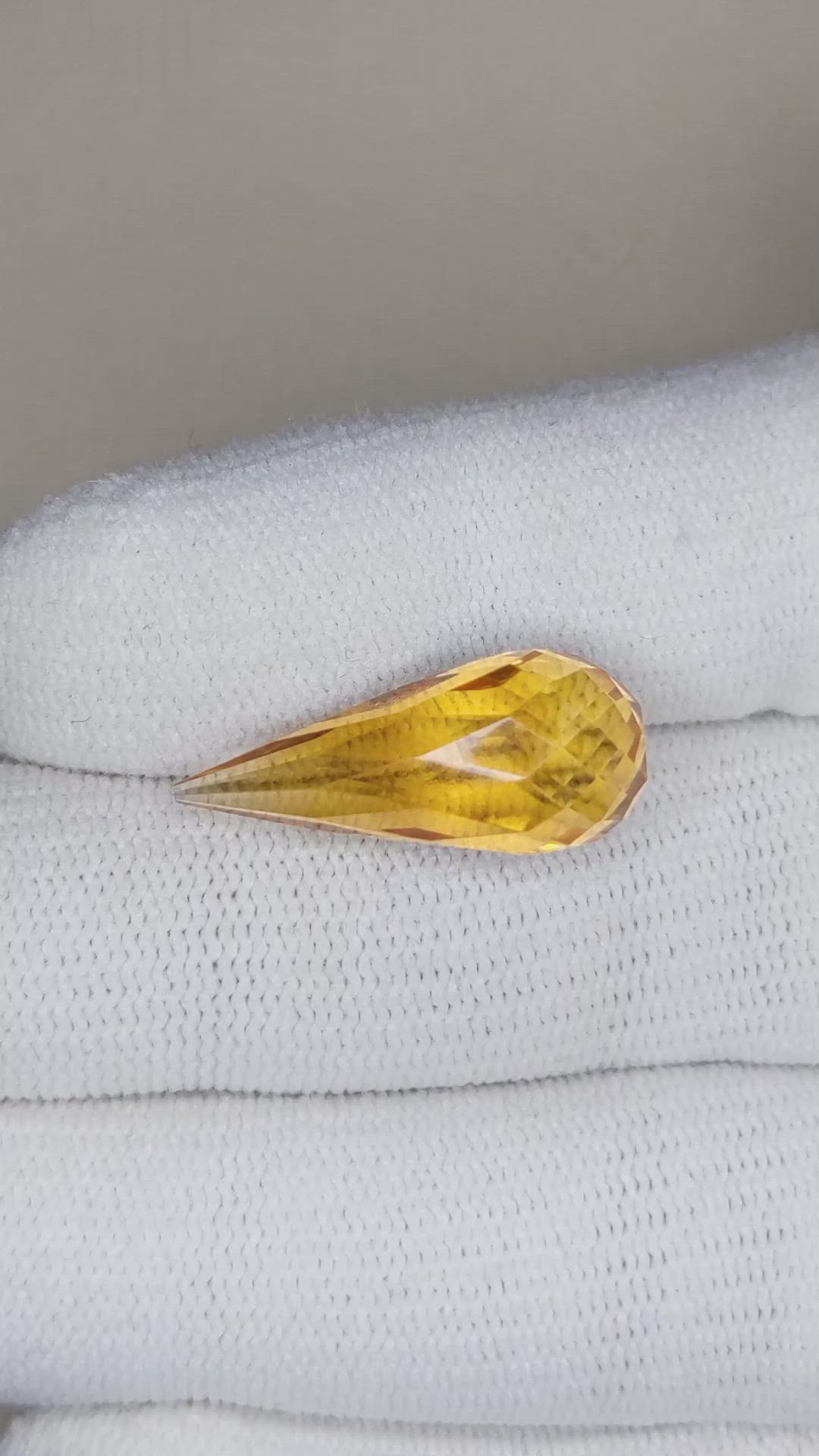 9.52 Ct. Citrine from Brazil Size Video