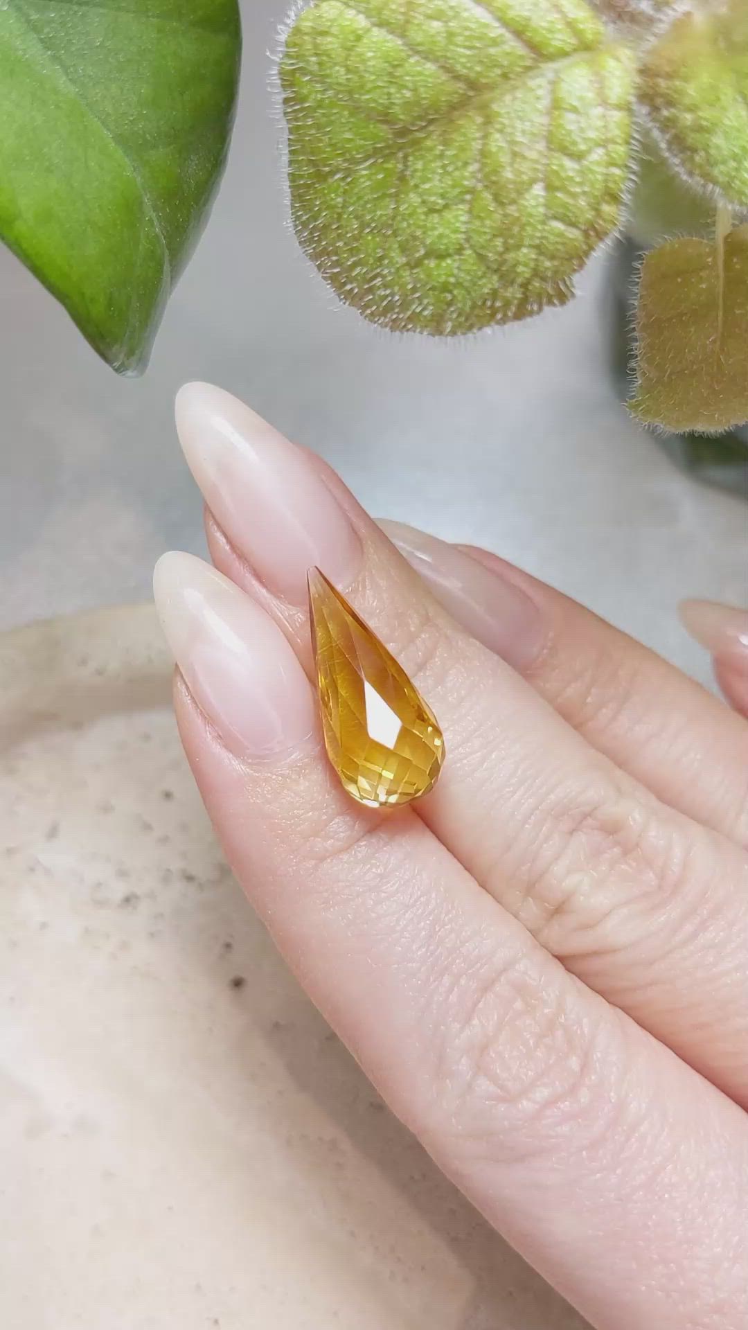 9.52 Ct. Citrine from Brazil Size Video