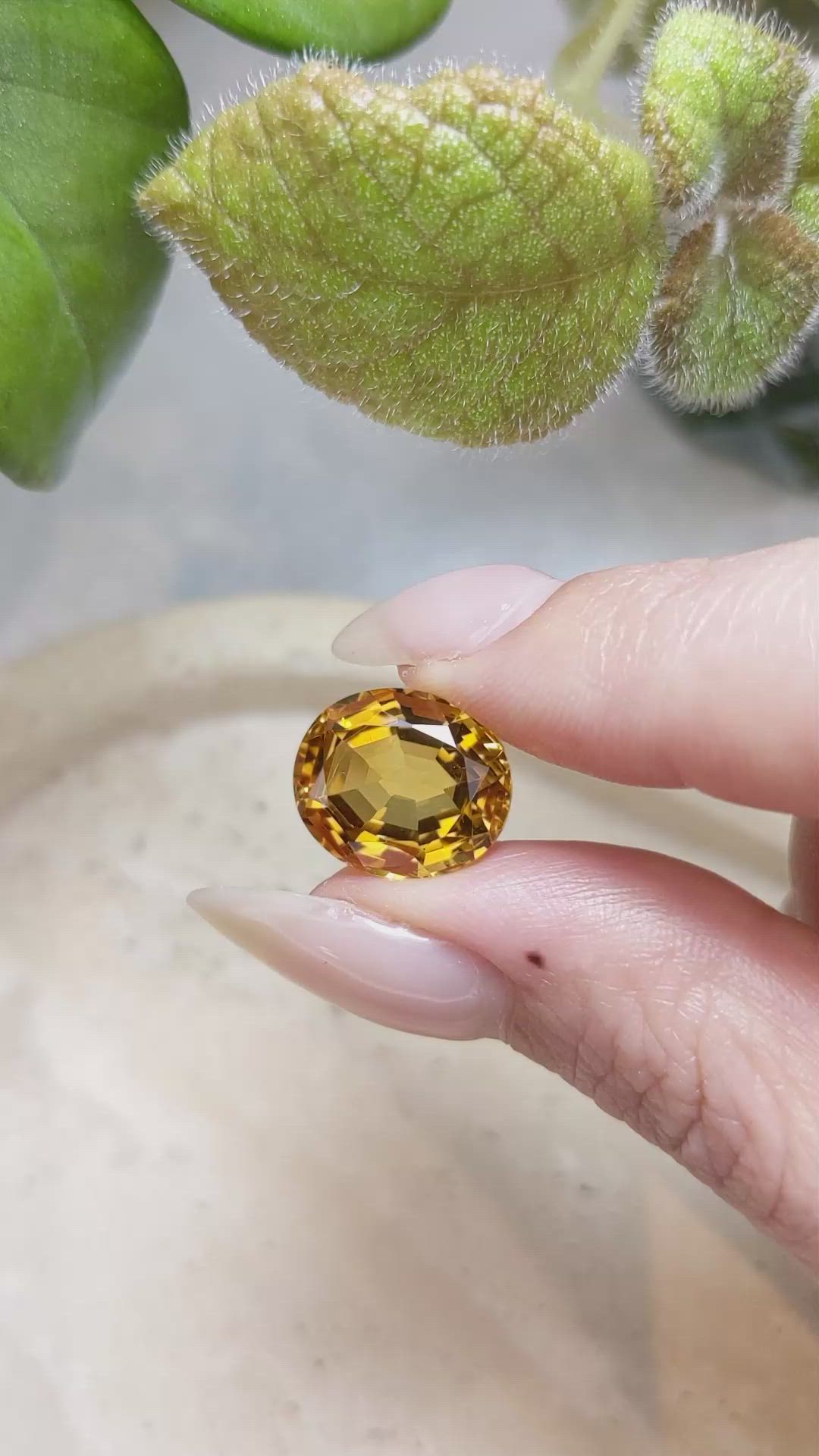 8.39 Ct. Citrine from Brazil Size Video