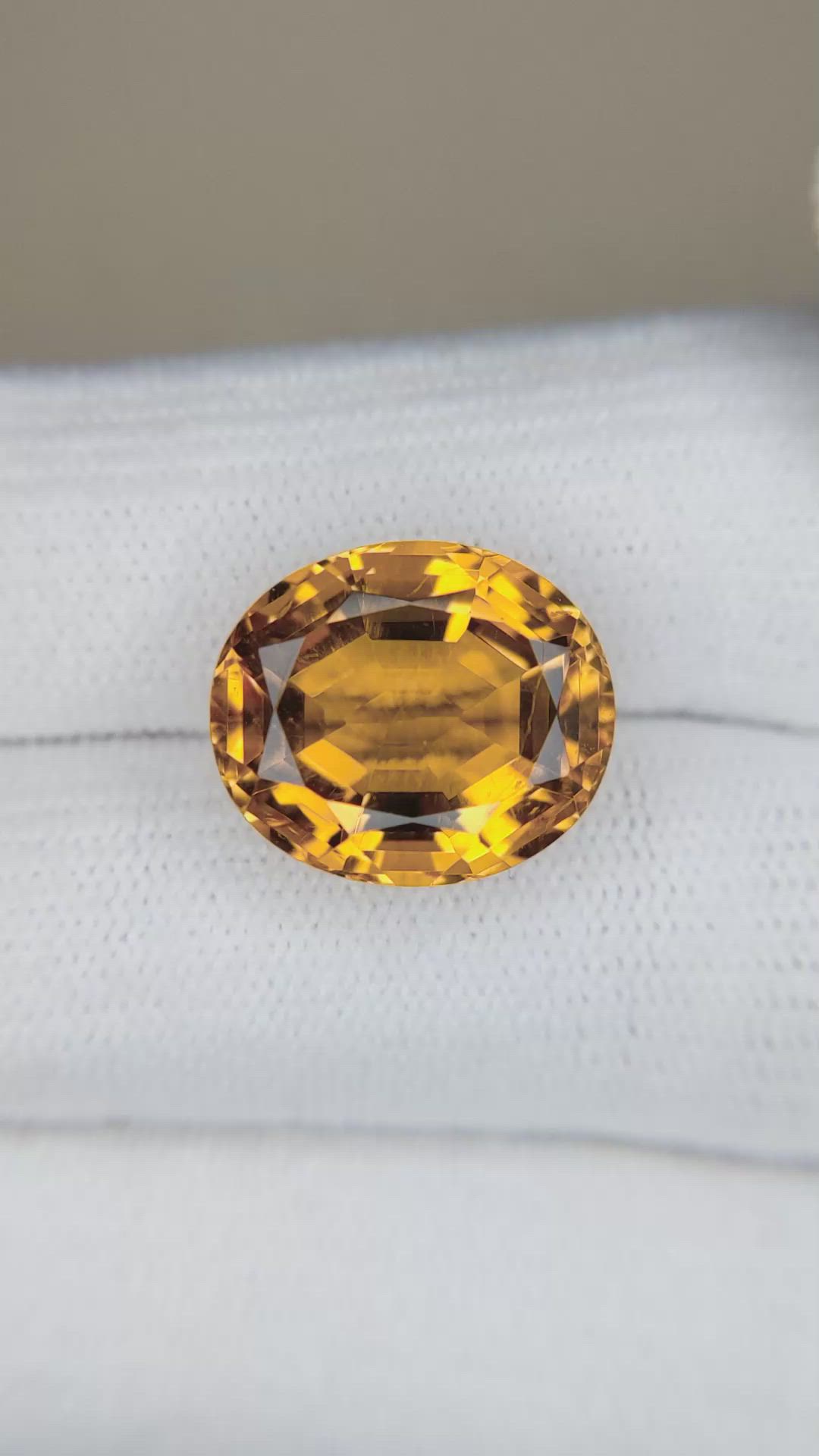 8.39 Ct. Citrine from Brazil Size Video