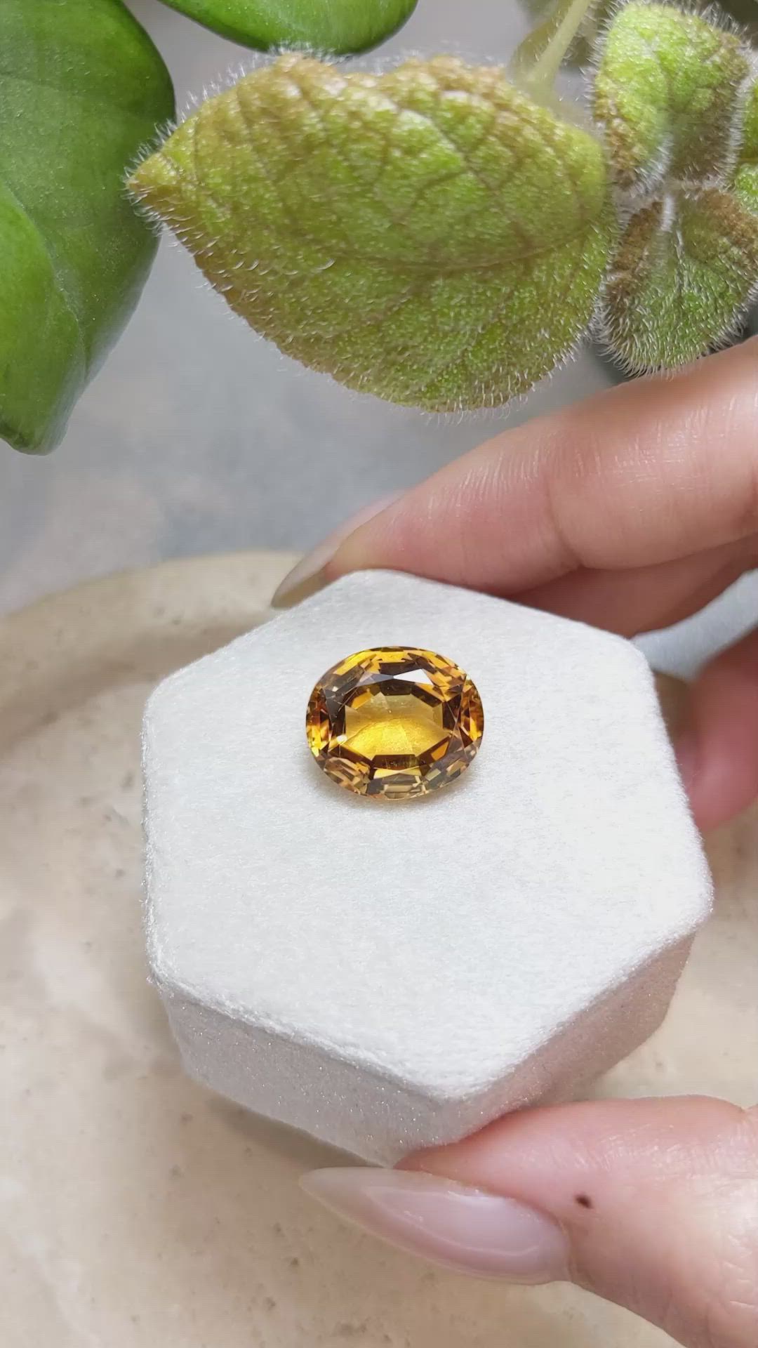 8.39 Ct. Citrine from Brazil Size Video