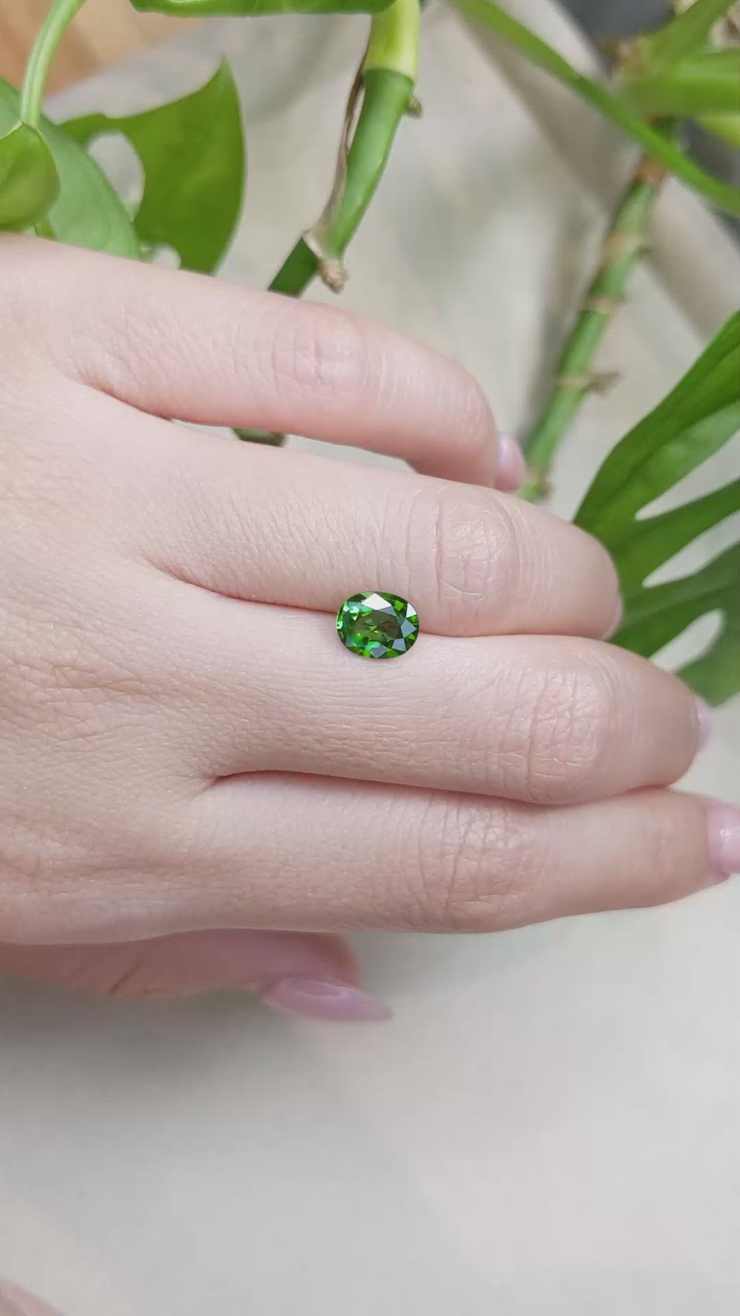 1.33 Ct. Tsavorite Garnet from East Africa Size Video