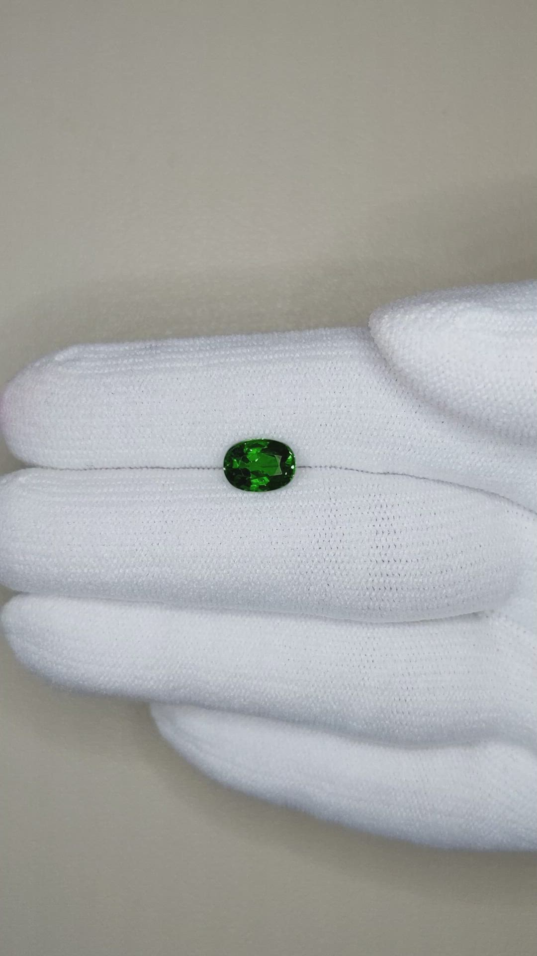 1.56 Ct. Tsavorite Garnet from East Africa Size Video