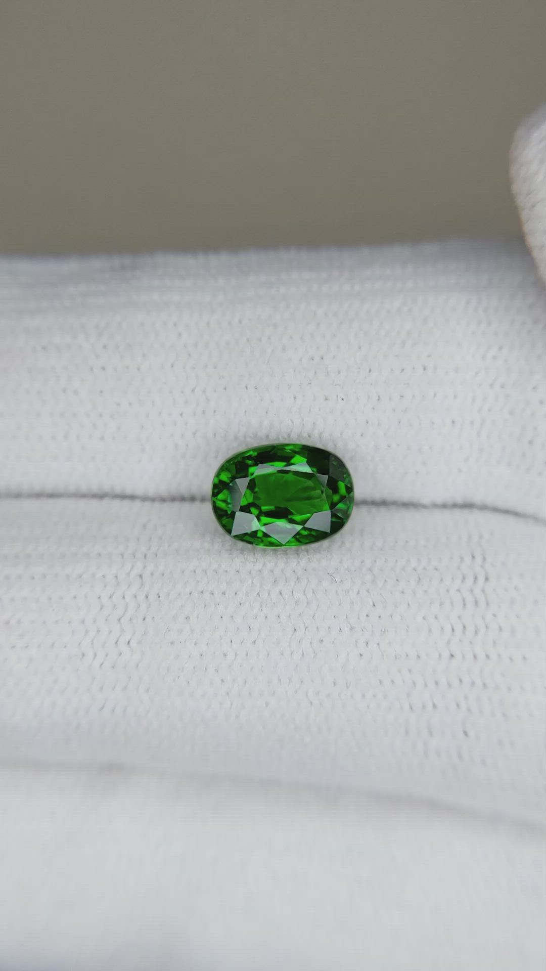 1.56 Ct. Tsavorite Garnet from East Africa Size Video
