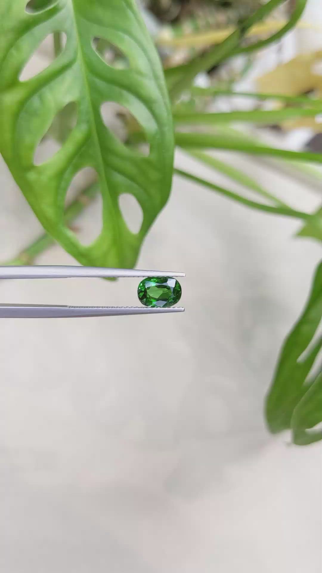 1.56 Ct. Tsavorite Garnet from East Africa Size Video