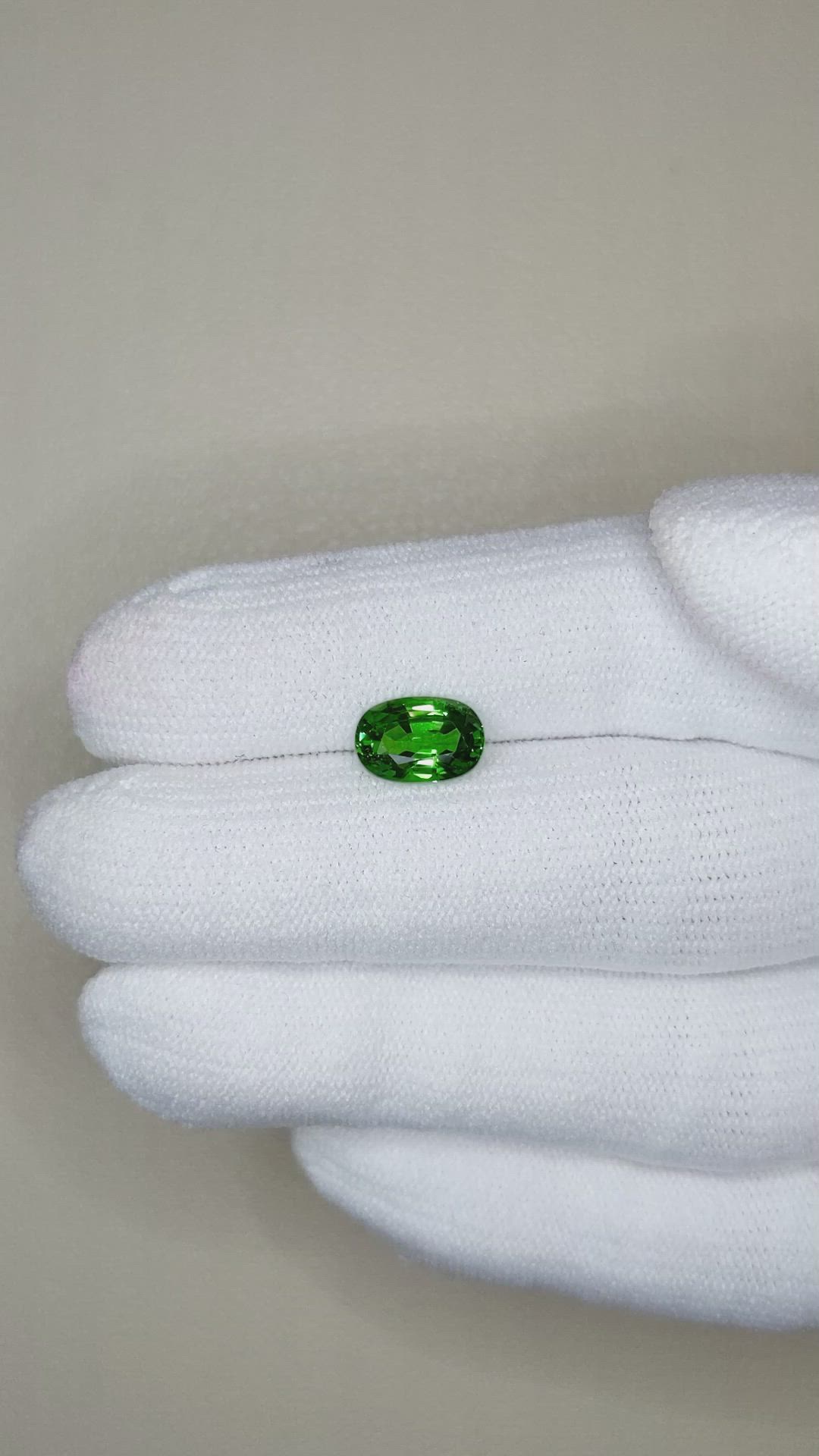 1.73 Ct. Tsavorite Garnet from East Africa Size Video