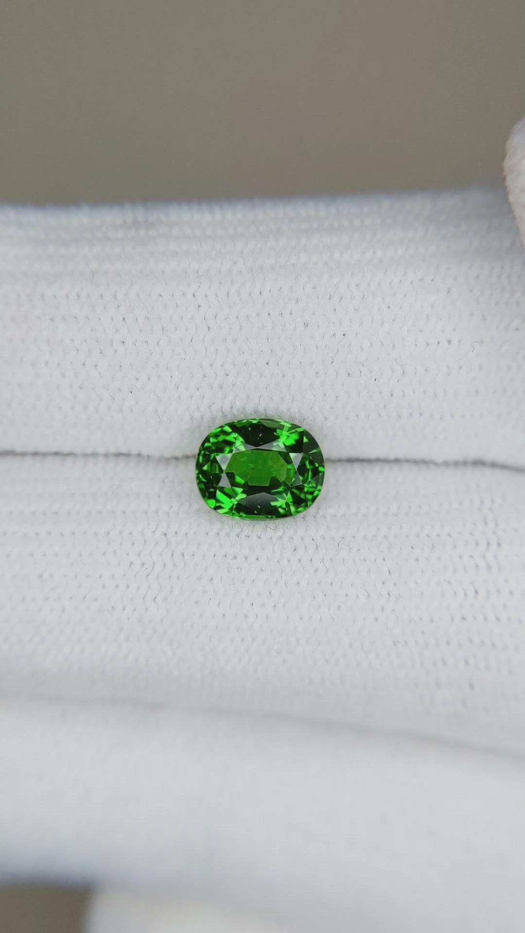 1.38 Ct. Tsavorite Garnet from East Africa Size Video