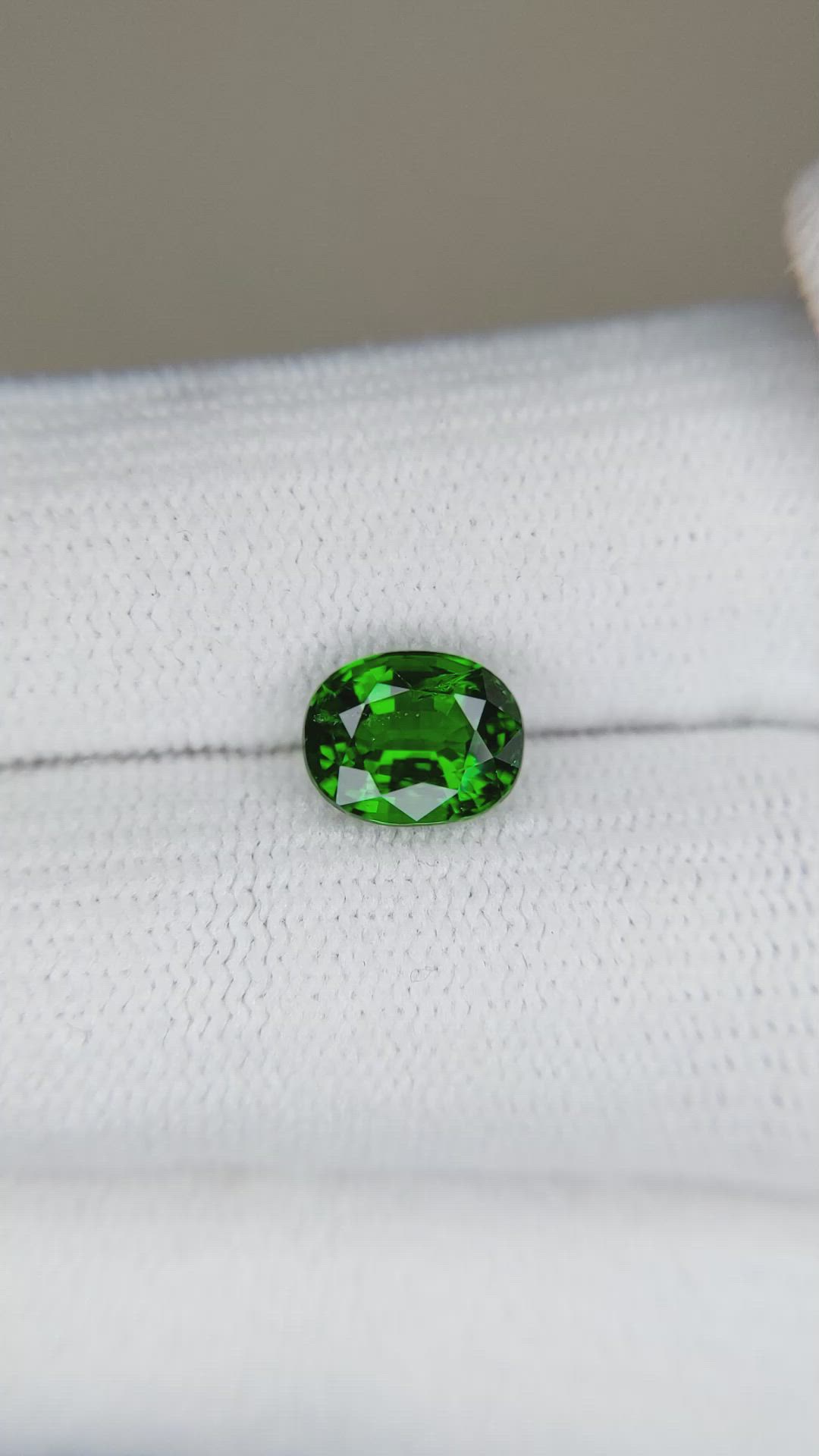 1.85 Ct. Tsavorite Garnet from East Africa Size Video