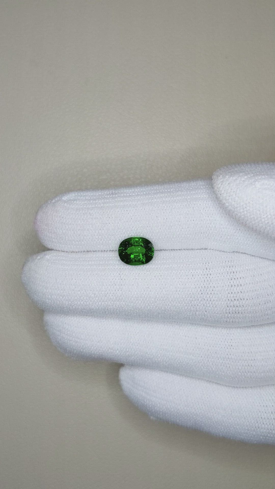 1.85 Ct. Tsavorite Garnet from East Africa Size Video