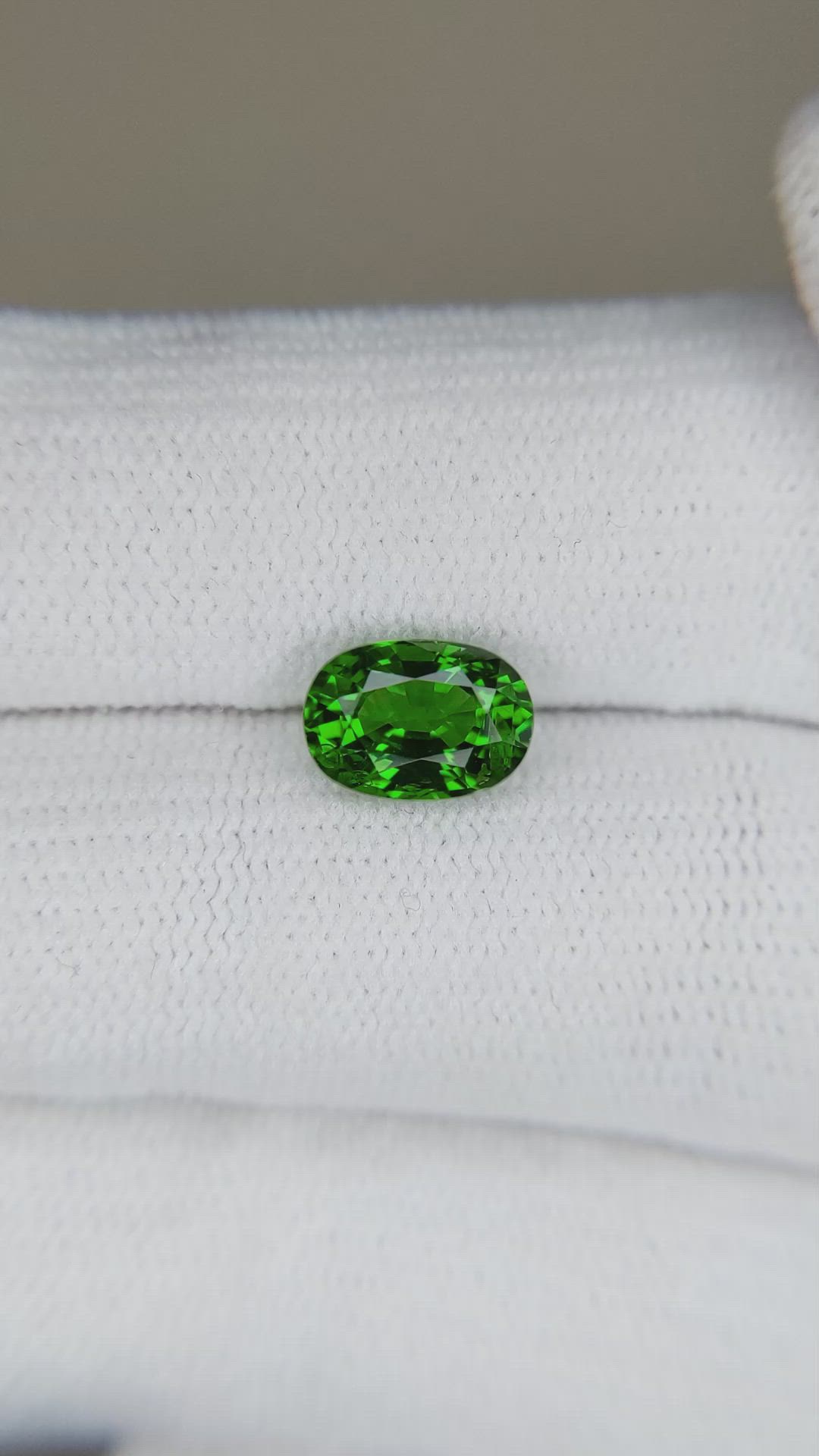 1.59 Ct. Tsavorite Garnet from East Africa Size Video