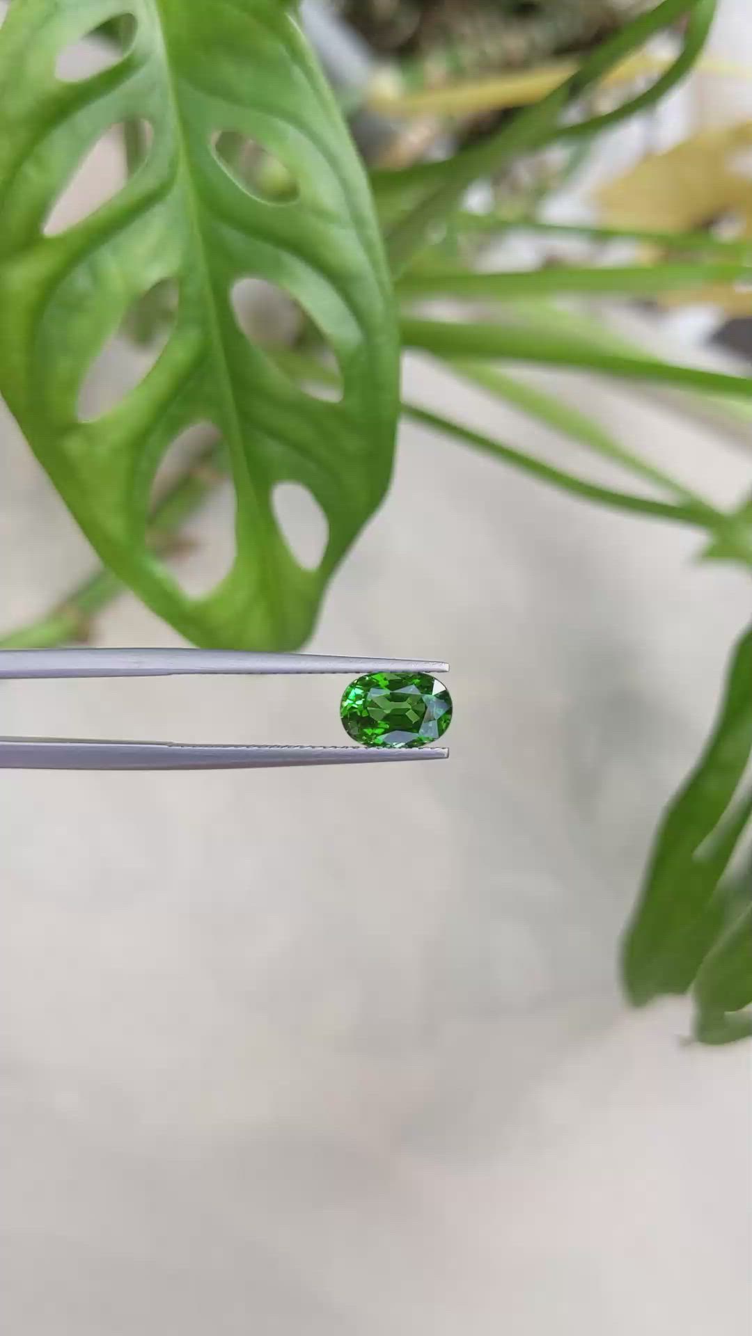 1.59 Ct. Tsavorite Garnet from East Africa Size Video
