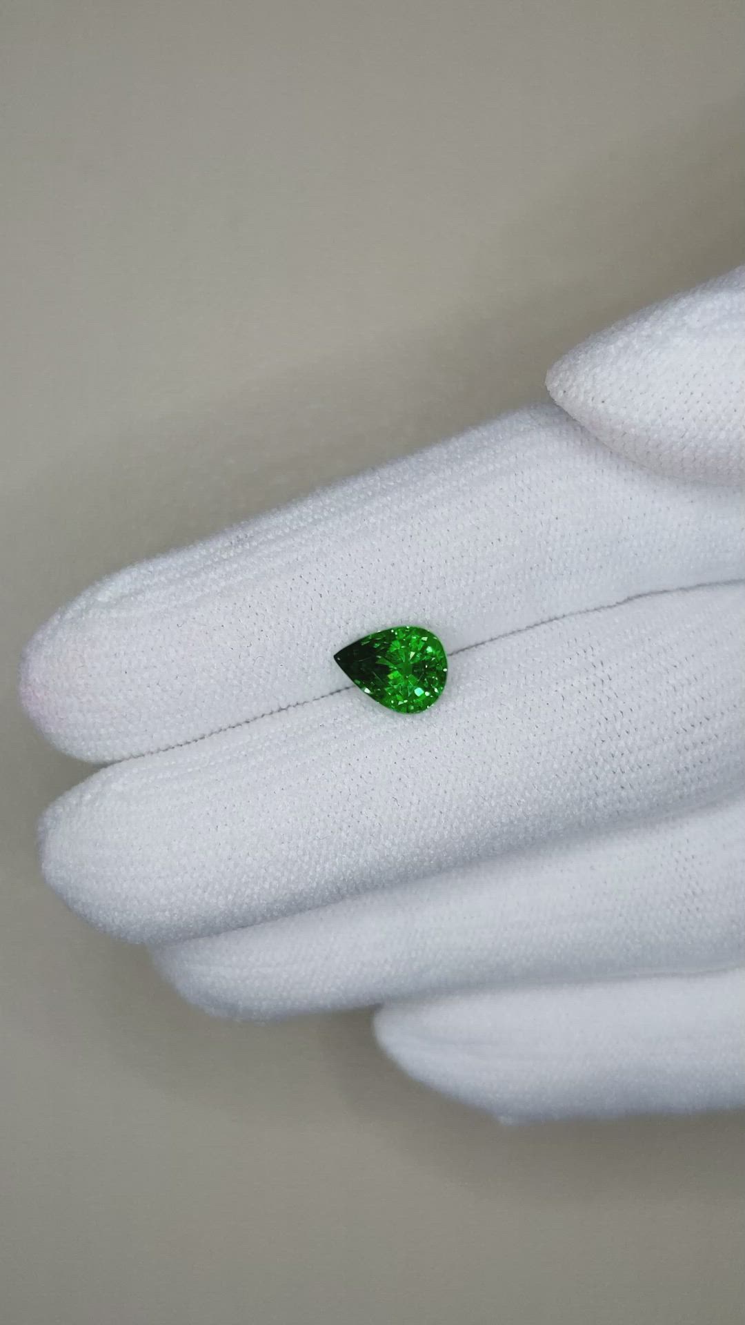 1.65 Ct. Tsavorite Garnet from East Africa Size Video
