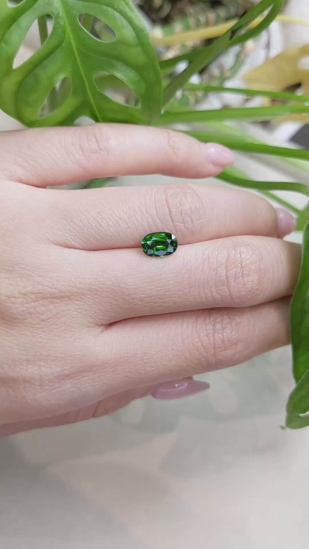 1.45 Ct. Tsavorite Garnet from East Africa Size Video