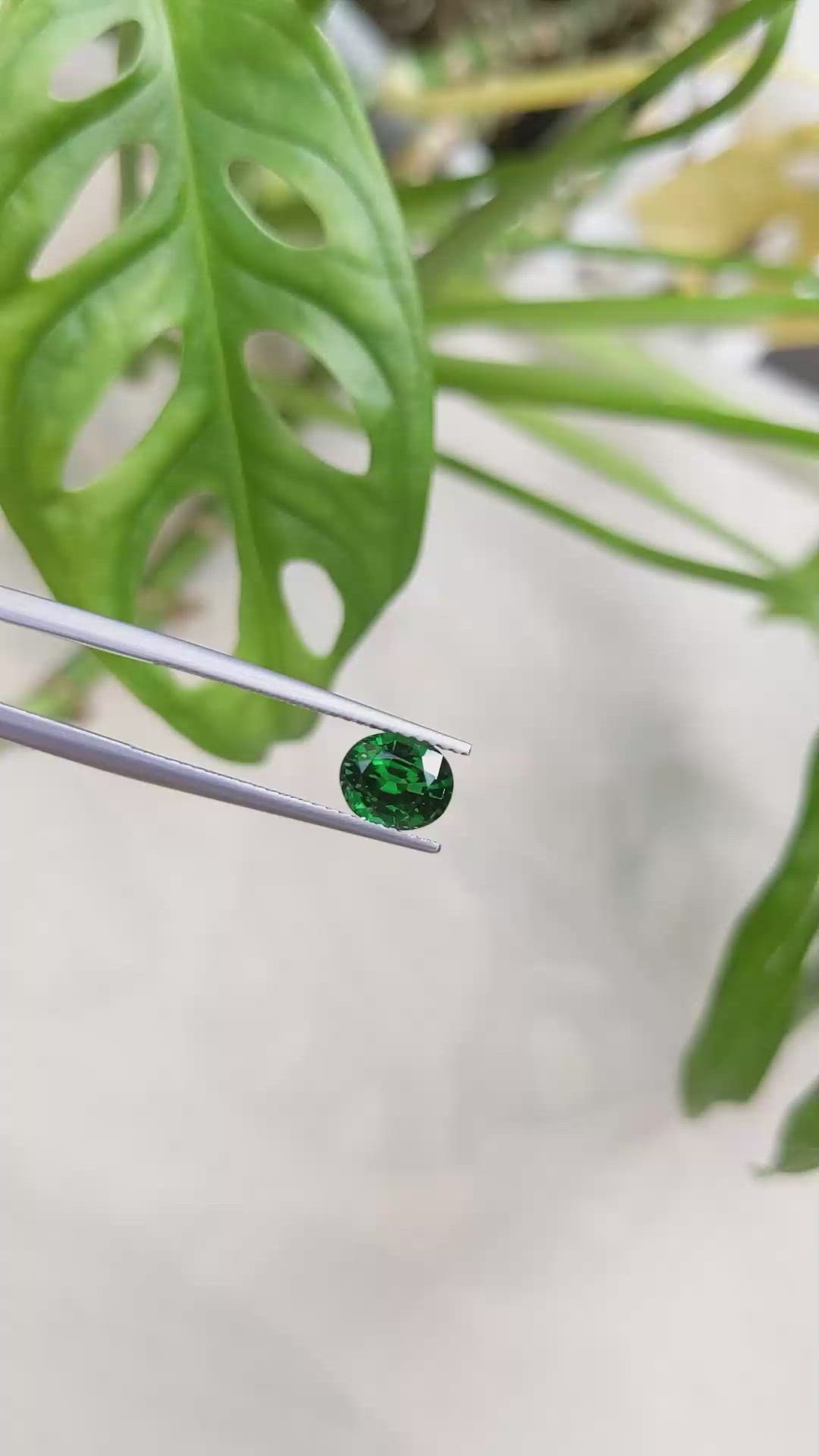 1.51 Ct. Tsavorite Garnet from East Africa Size Video