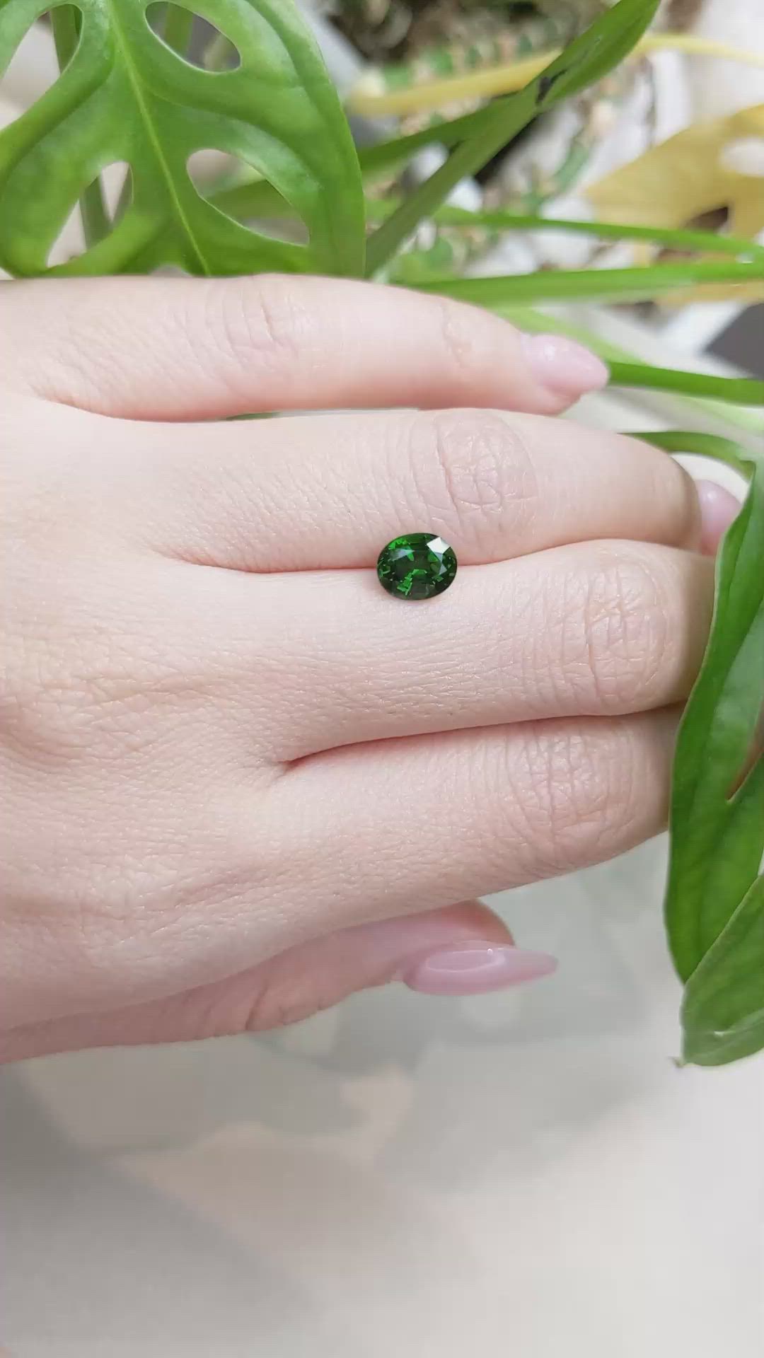 1.51 Ct. Tsavorite Garnet from East Africa Size Video