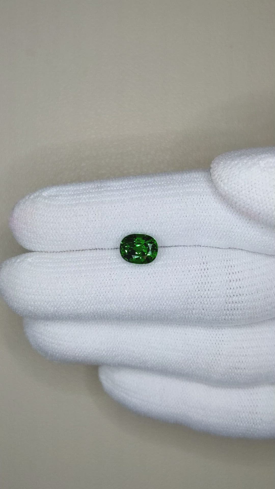 1.70 Ct. Tsavorite Garnet from East Africa Size Video