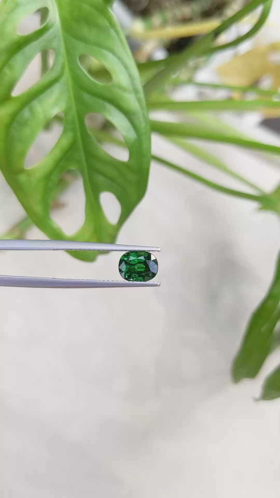 1.70 Ct. Tsavorite Garnet from East Africa Size Video