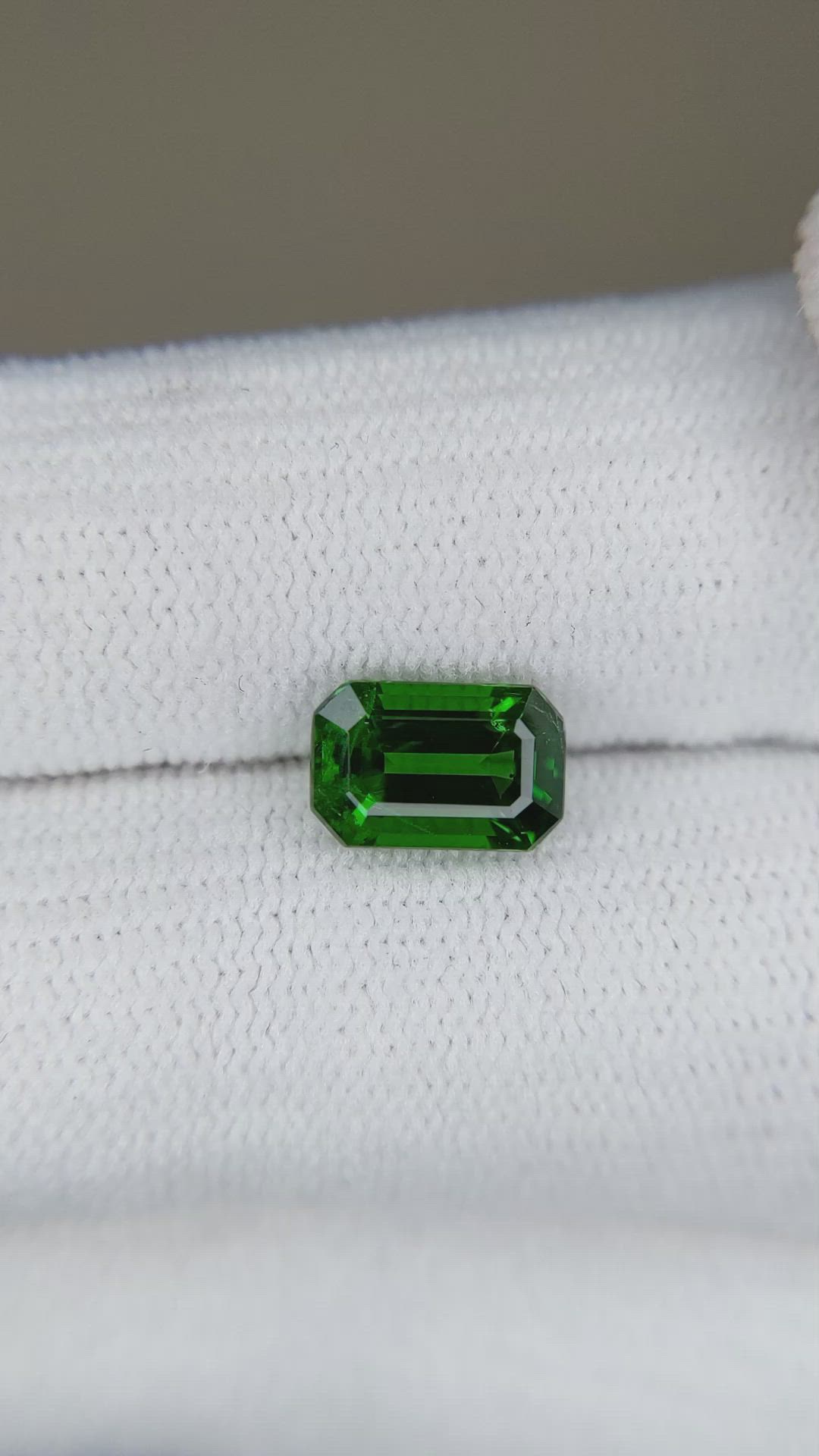 1.74 Ct. Tsavorite Garnet from East Africa Size Video