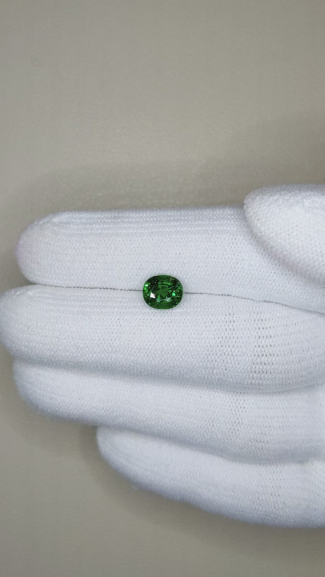 1.43 Ct. Tsavorite Garnet from East Africa Size Video