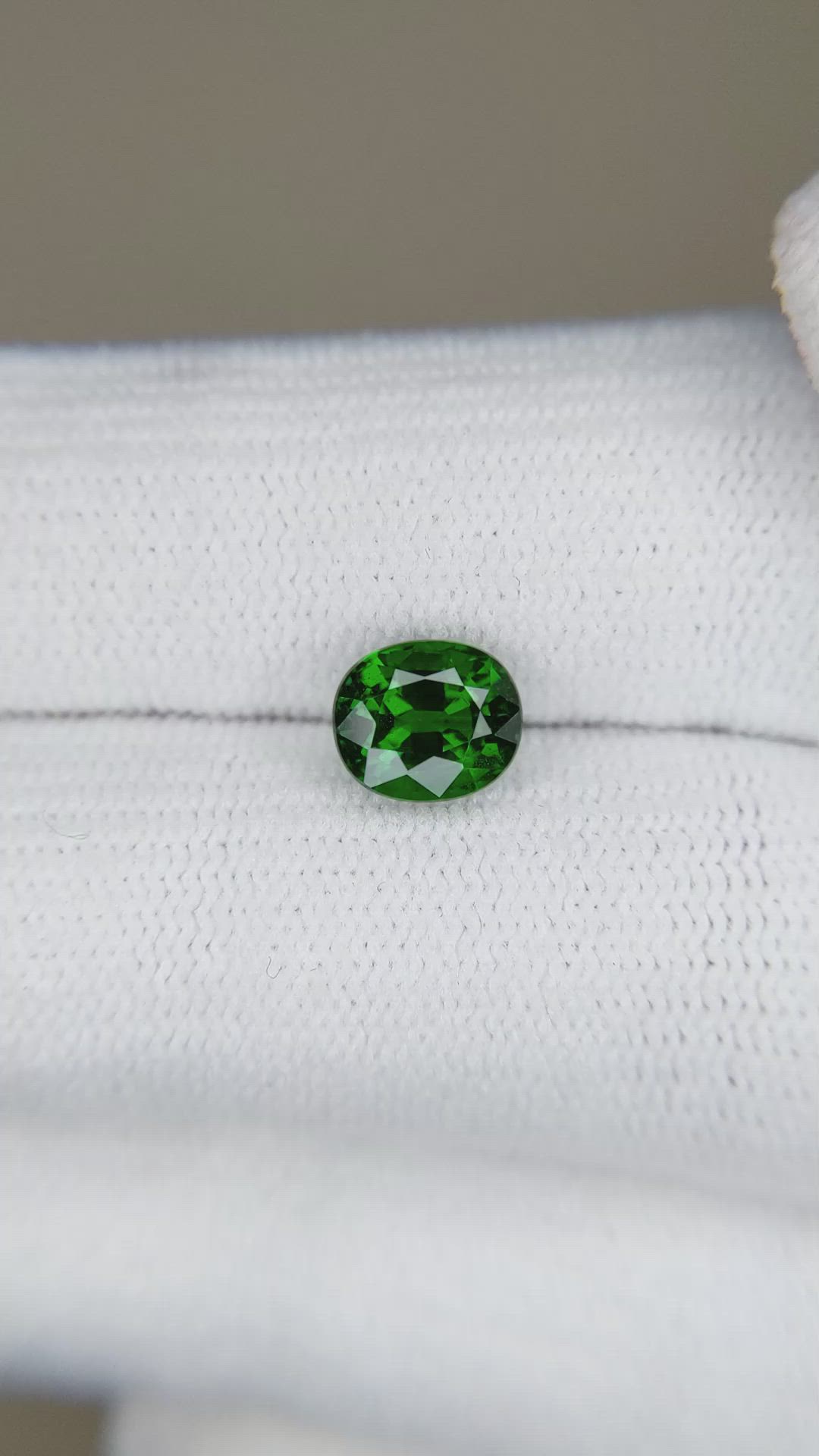 1.43 Ct. Tsavorite Garnet from East Africa Size Video