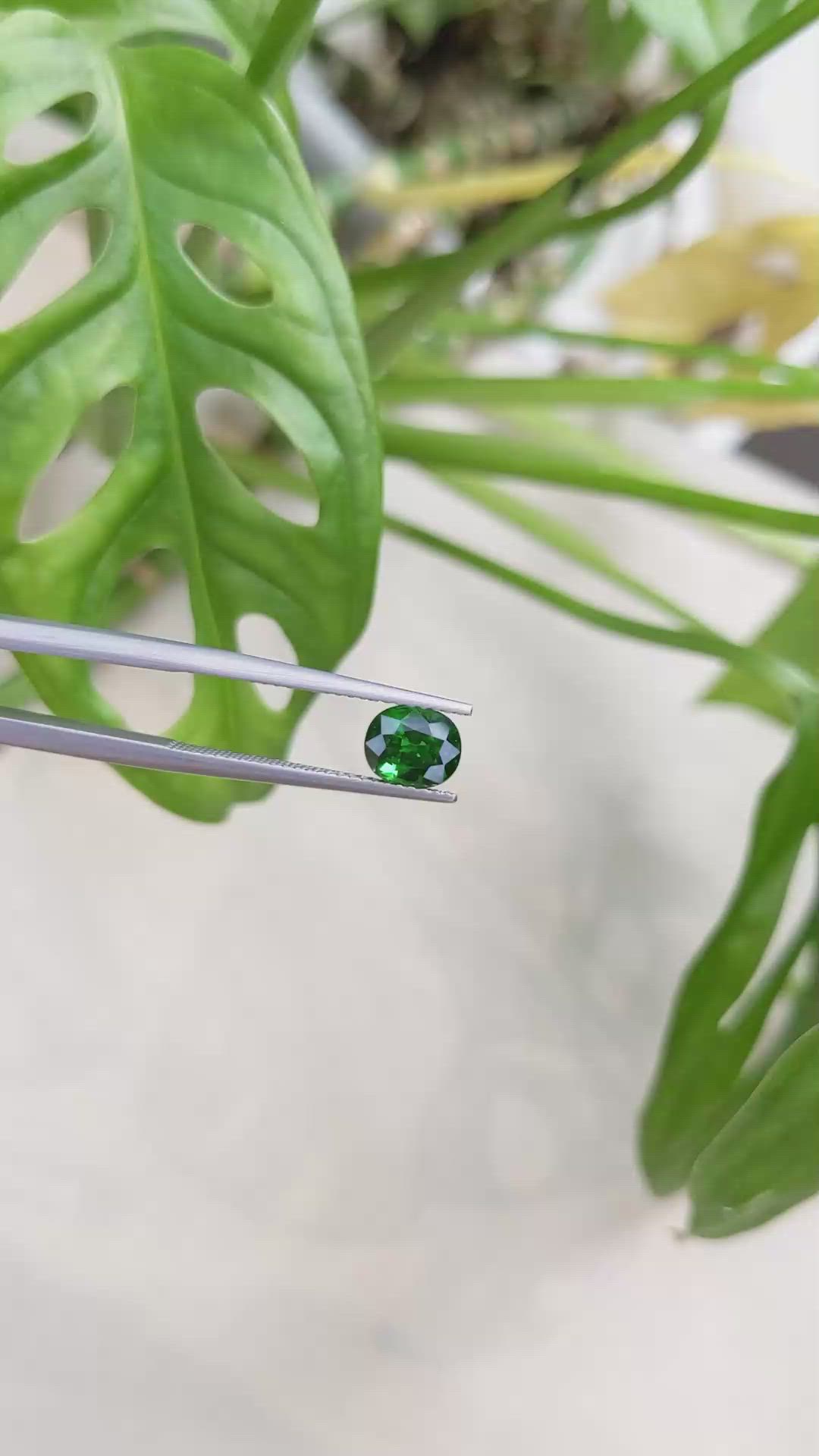 1.43 Ct. Tsavorite Garnet from East Africa Size Video
