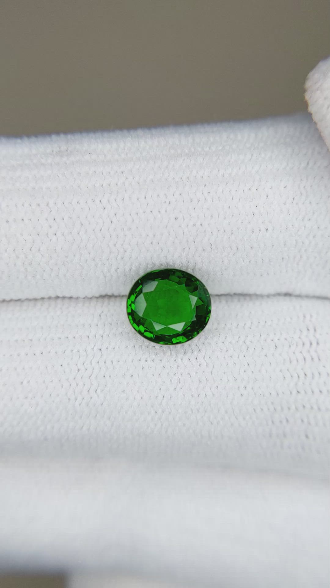 1.58 Ct. Tsavorite Garnet from East Africa Size Video