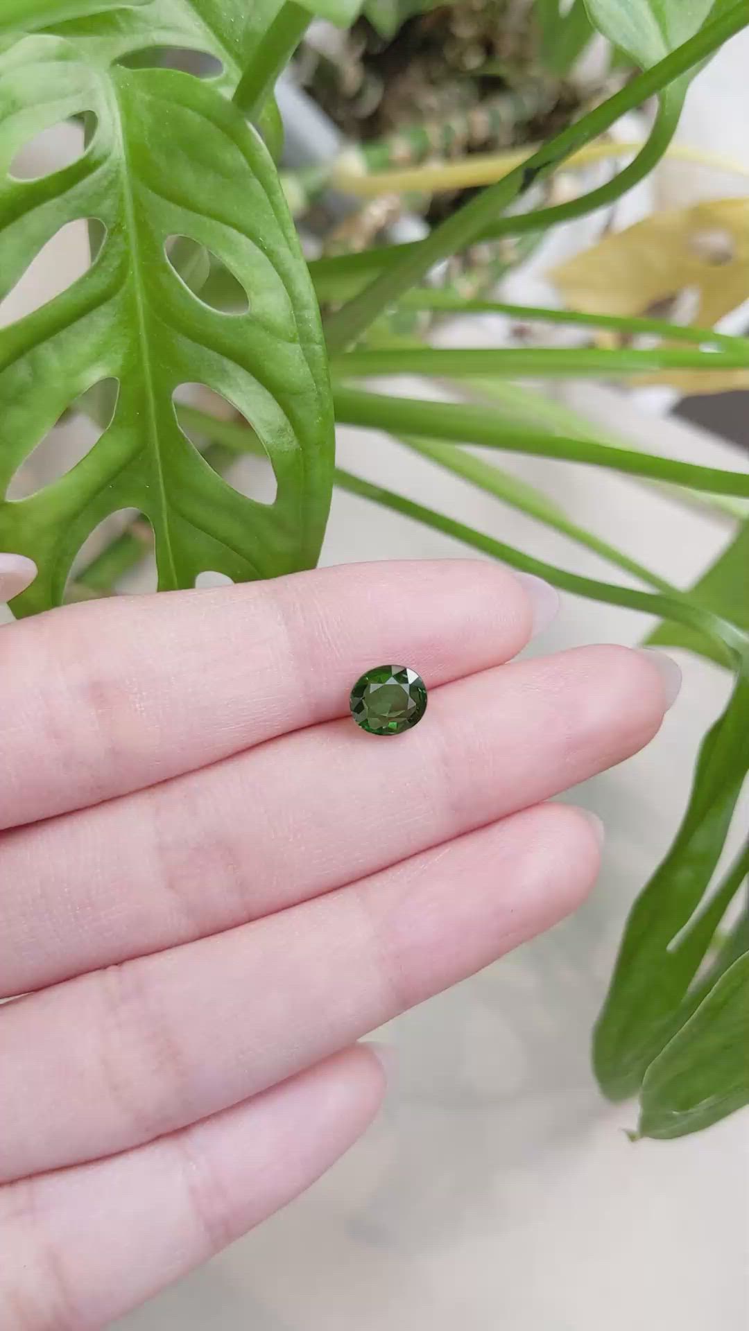 1.58 Ct. Tsavorite Garnet from East Africa Size Video