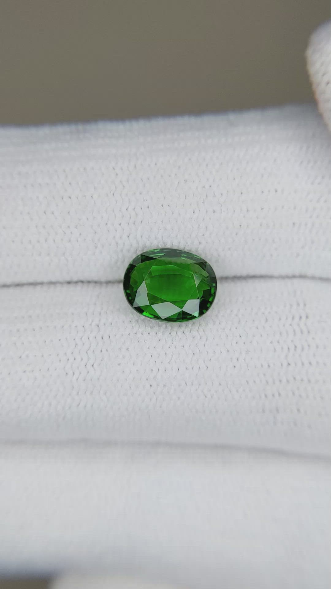 1.73 Ct. Tsavorite Garnet from East Africa Size Video