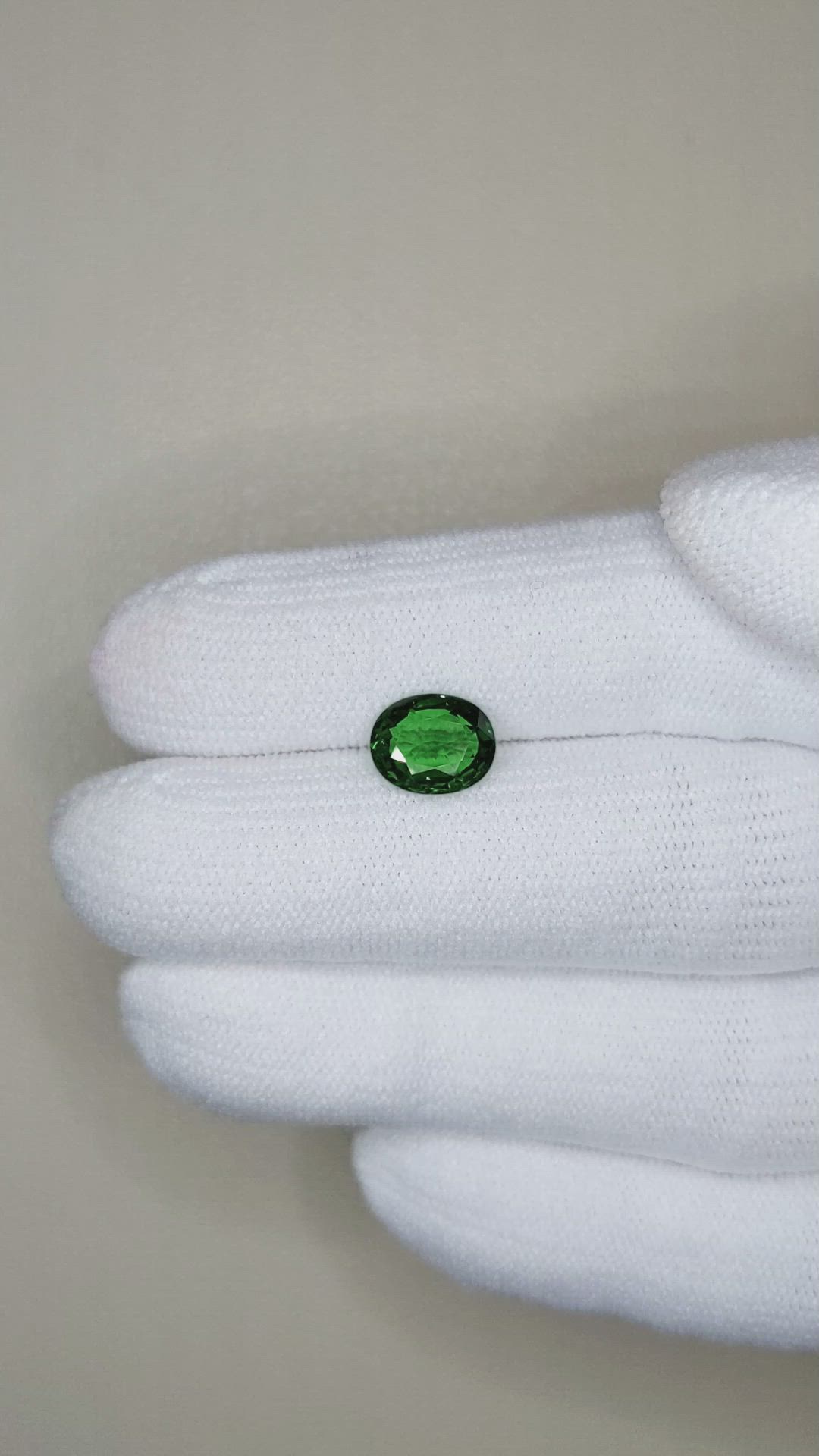 1.58 Ct. Tsavorite Garnet from East Africa Size Video