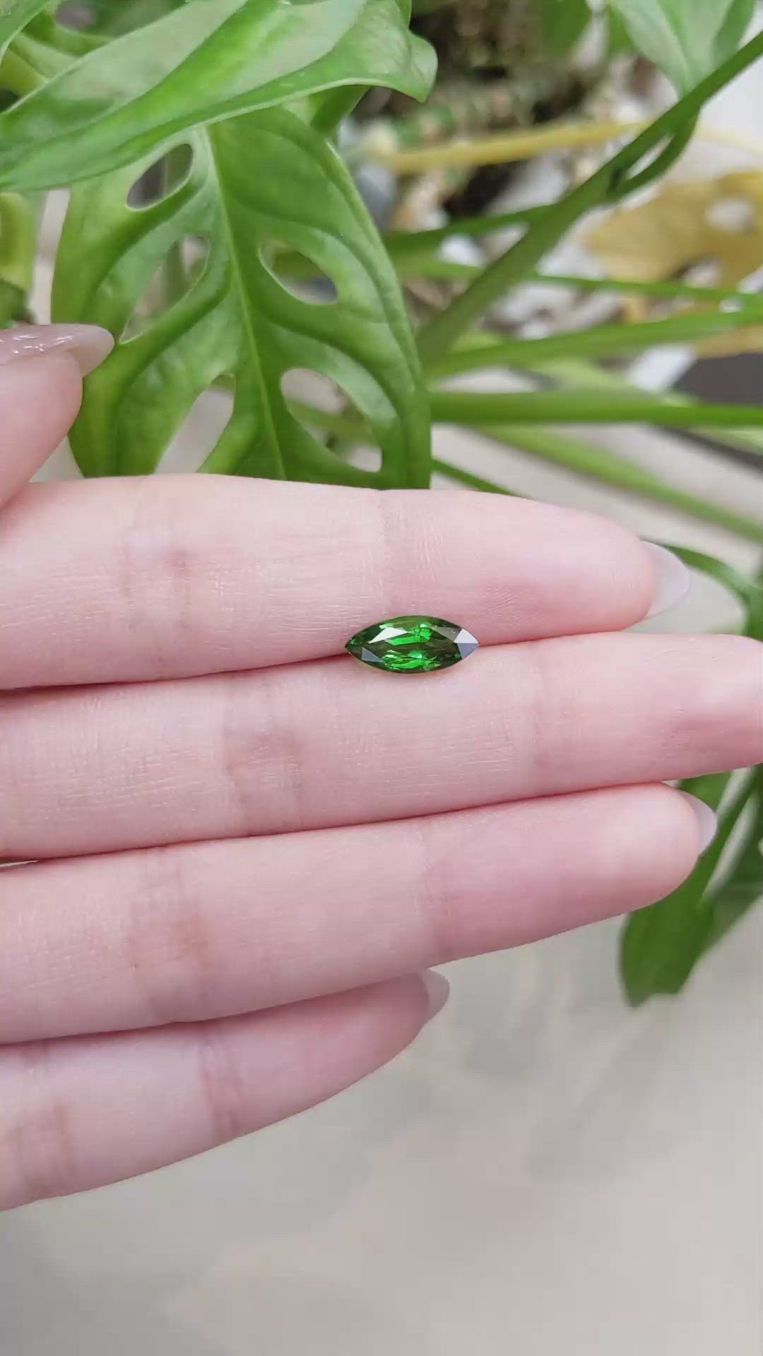 1.73 Ct. Tsavorite Garnet from East Africa Size Video