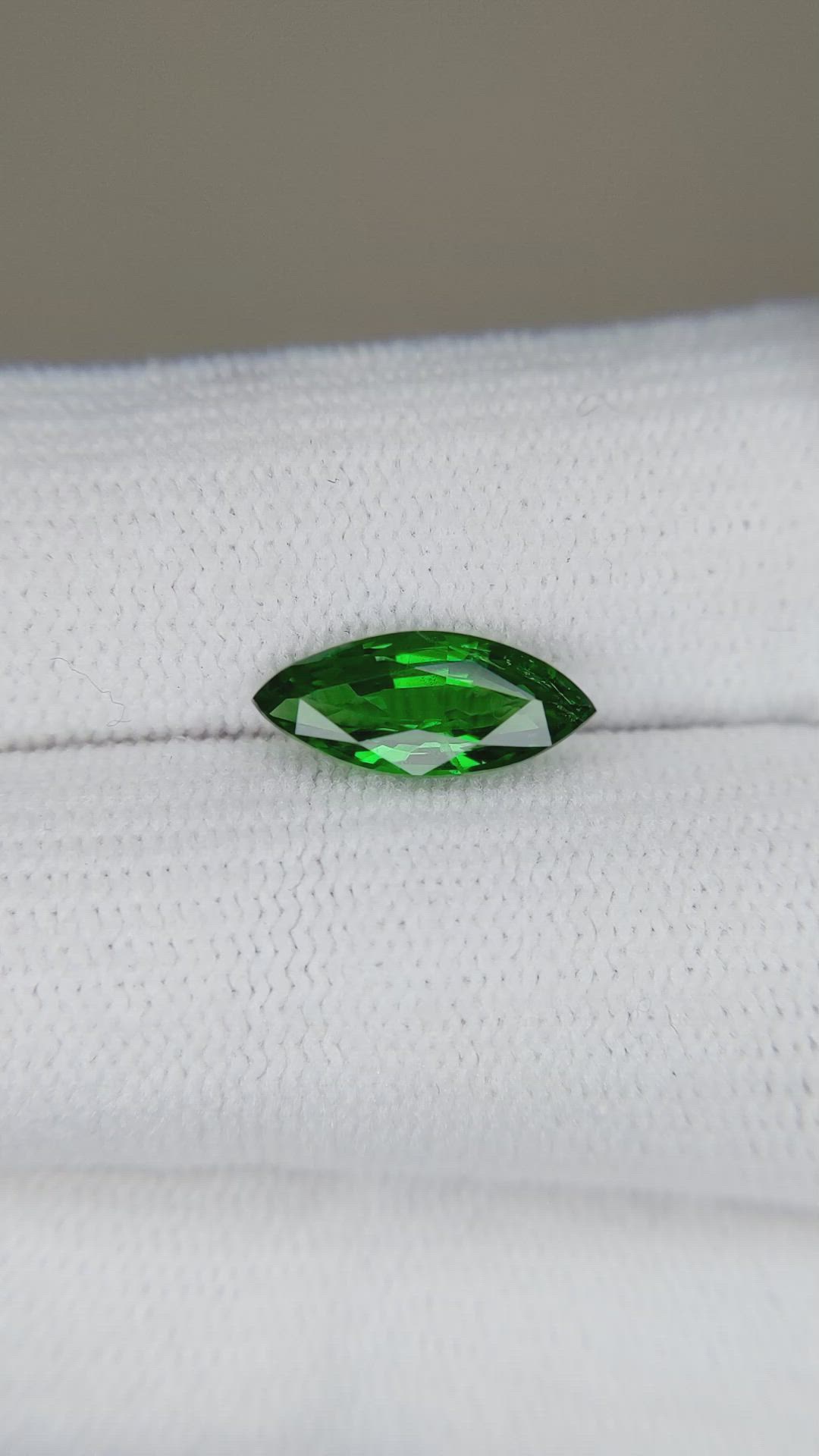 1.73 Ct. Tsavorite Garnet from East Africa Size Video