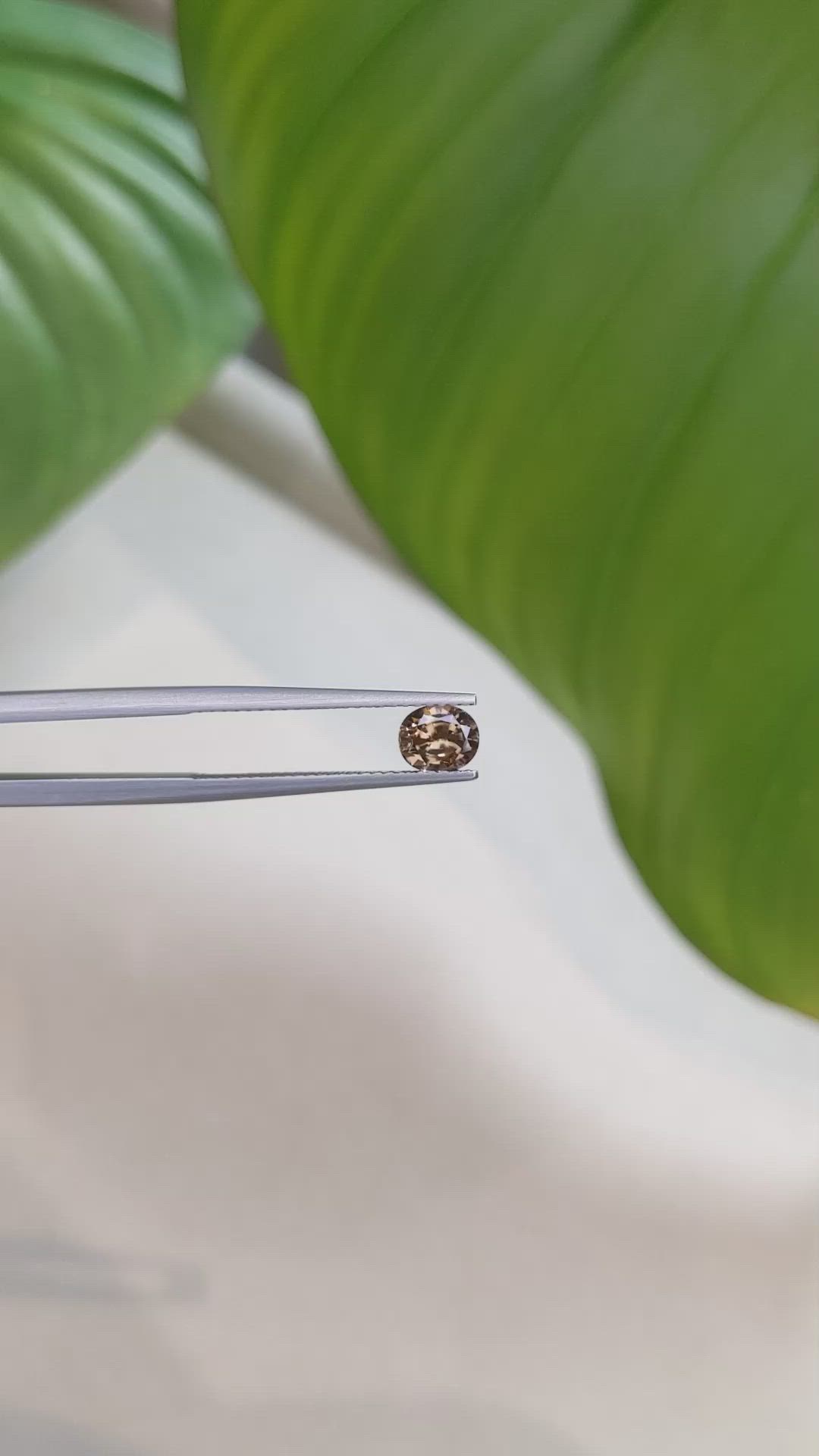 0.95 Ct. Zircon from Ceylon (Sri Lanka) Size Video