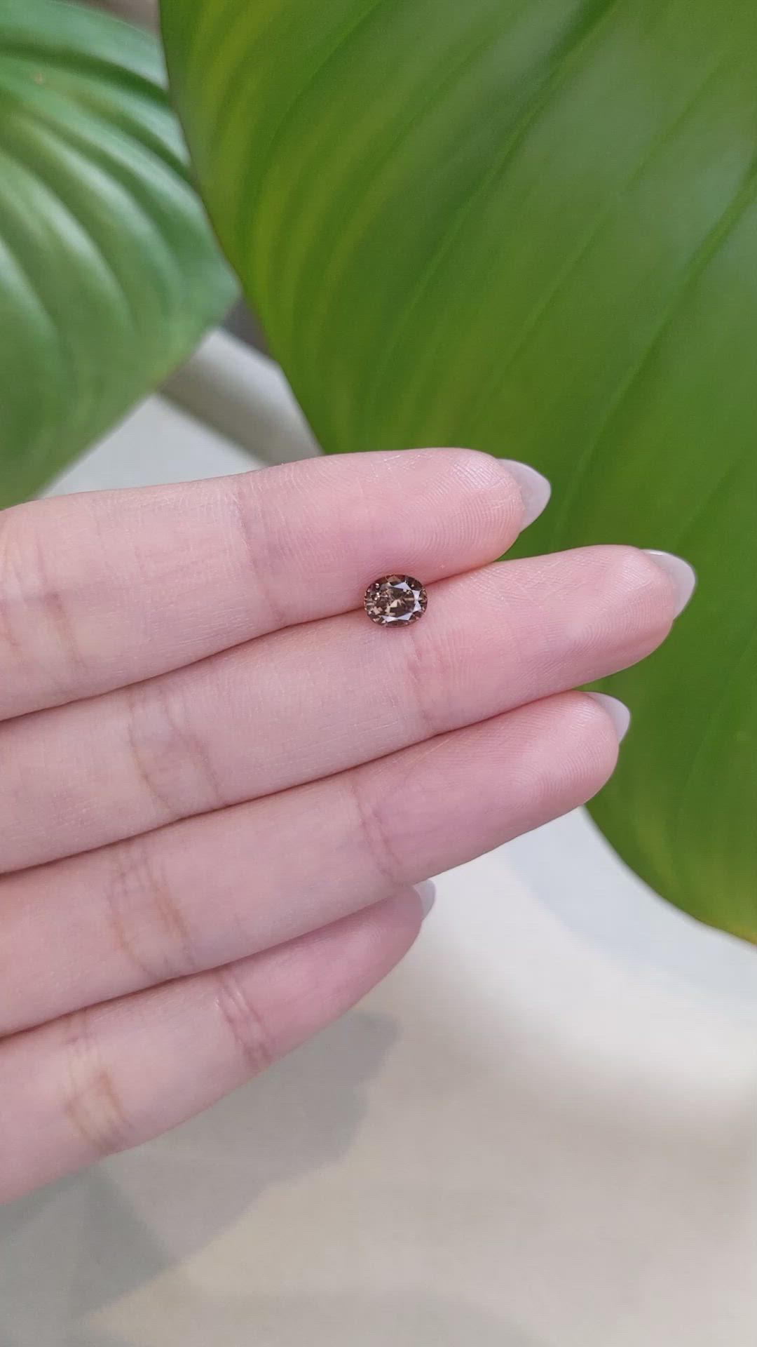 0.95 Ct. Zircon from Ceylon (Sri Lanka) Size Video