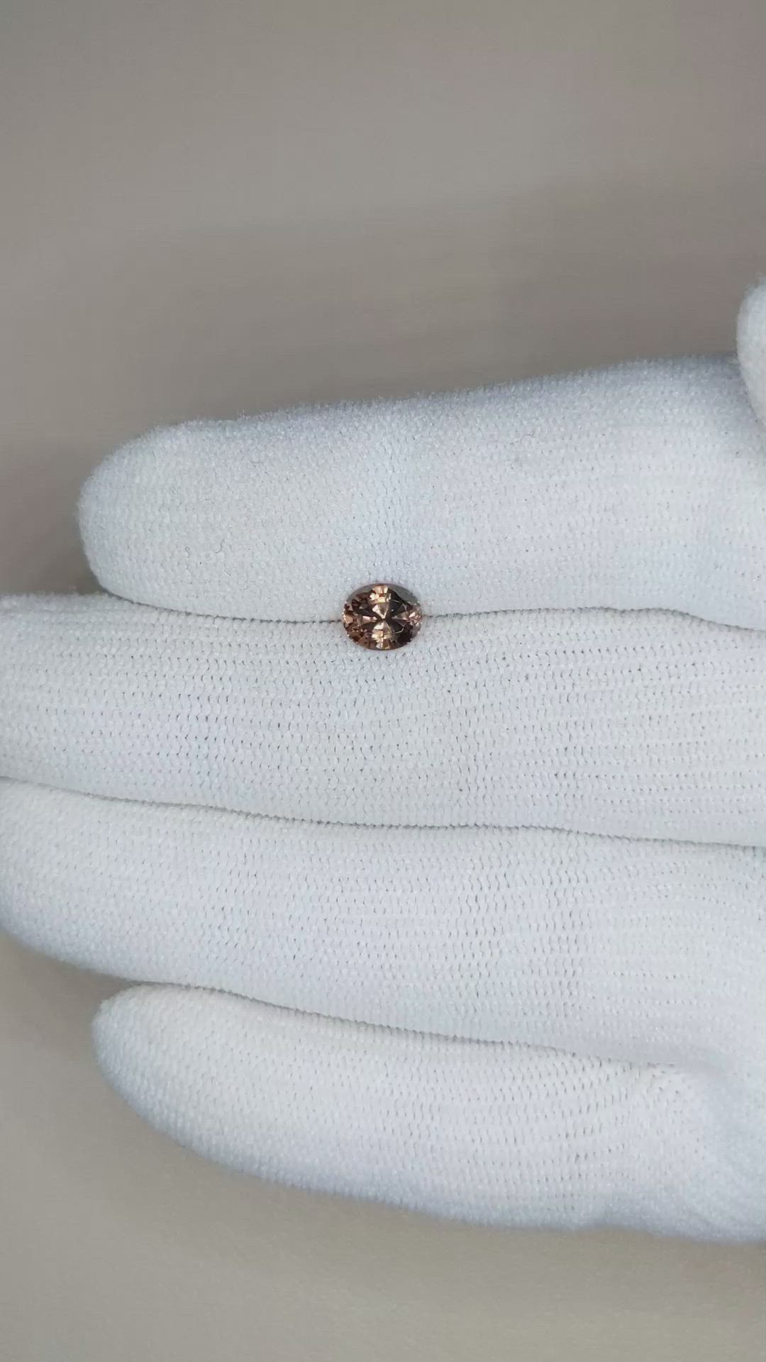 0.95 Ct. Zircon from Ceylon (Sri Lanka) Size Video