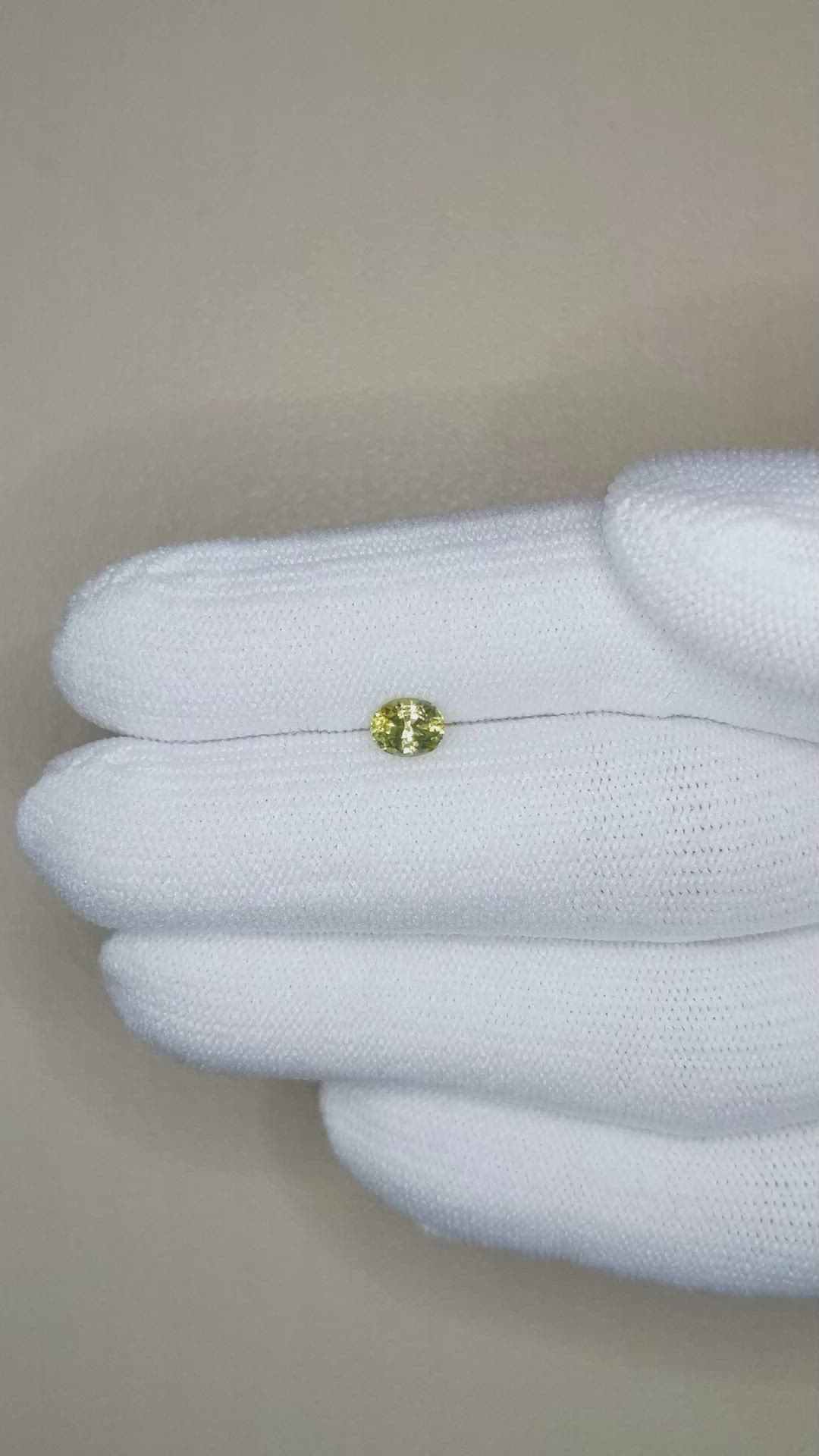 0.62 Ct. Zircon from Ceylon (Sri Lanka) Size Video