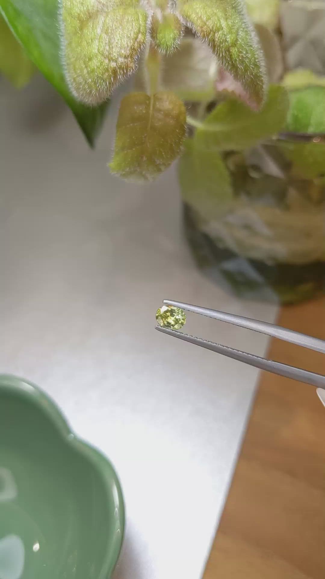 0.62 Ct. Zircon from Ceylon (Sri Lanka) Size Video