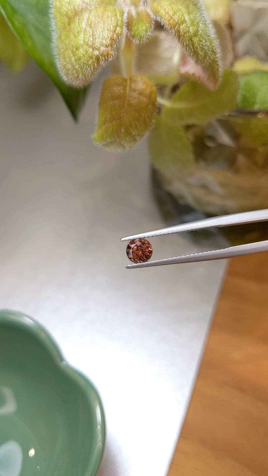 0.83 Ct. Brown Zircon from Ceylon (Sri Lanka) Size Video